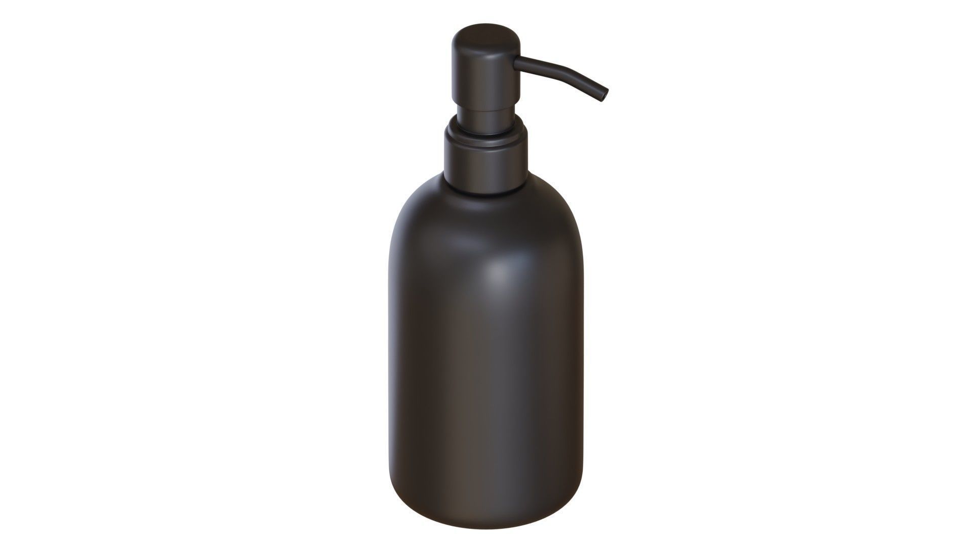 Black Pump Bottle 02 3D model_1