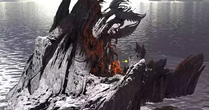 Dantes Phlegyas River Cliffs of rage 3D model