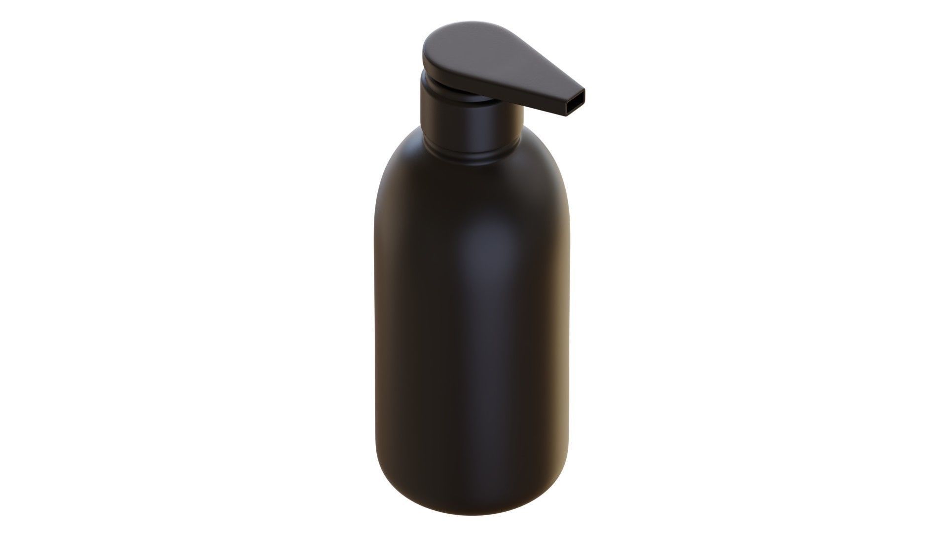 Black Pump Bottle 03 3D model_3