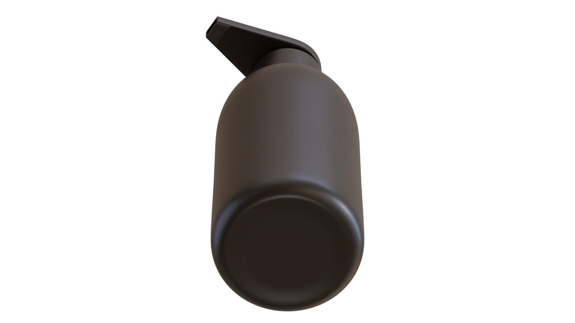 Black Pump Bottle 03 3D model_5