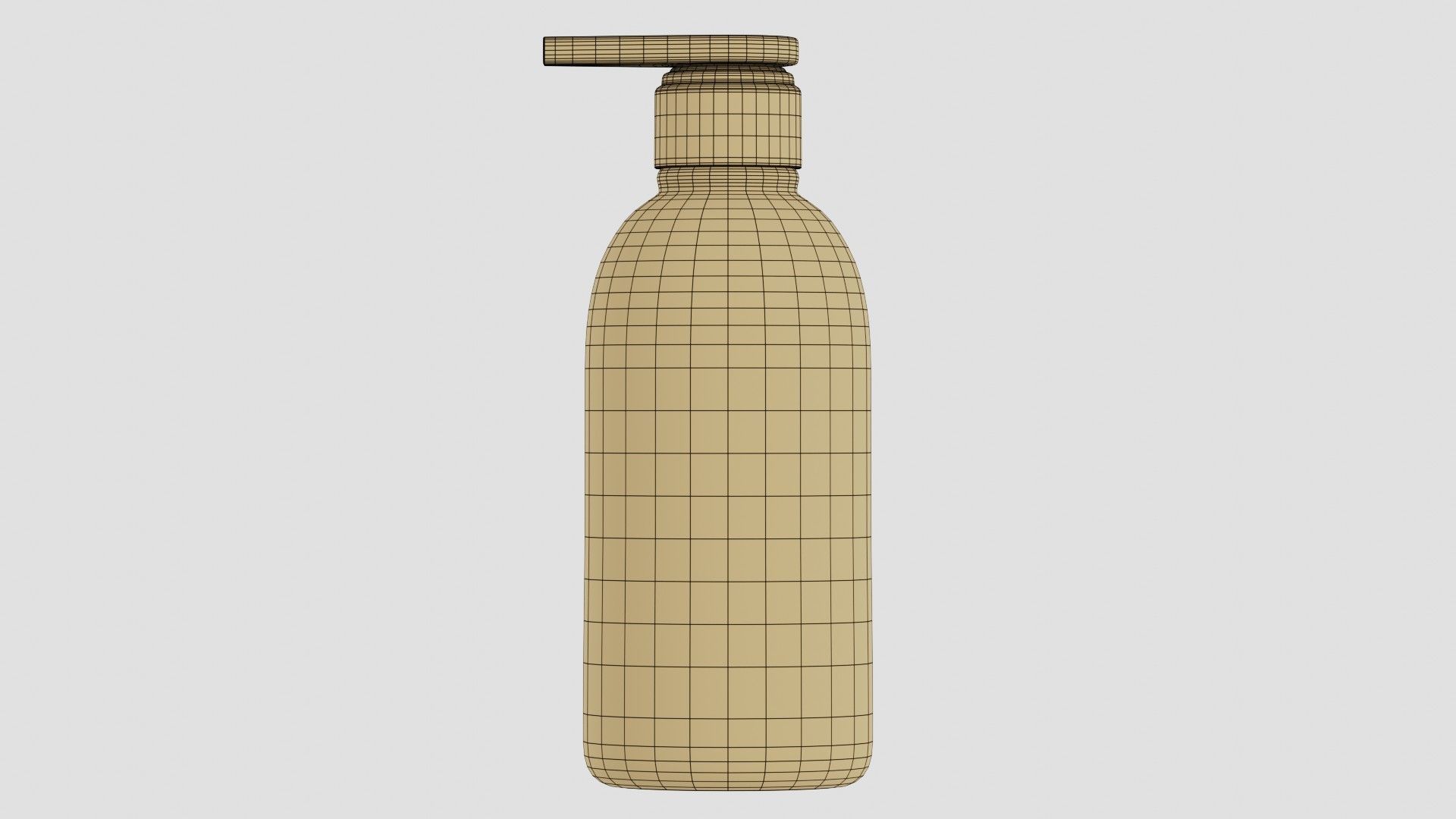 Black Pump Bottle 03 3D model_6