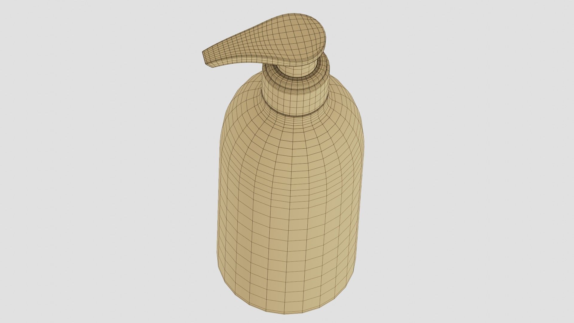 Black Pump Bottle 04 3D model_8