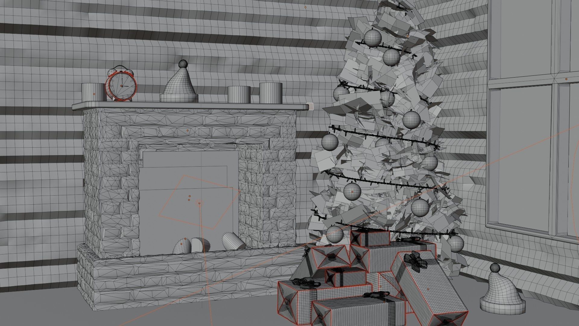 christmas scene 3D model_7