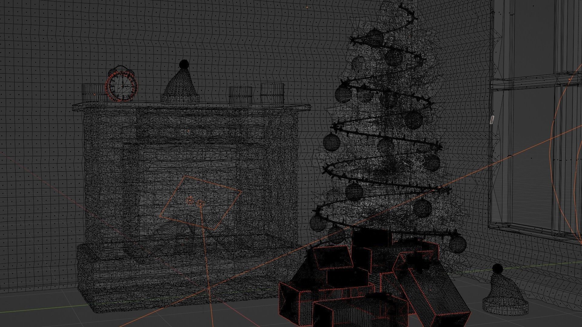 christmas scene 3D model_9