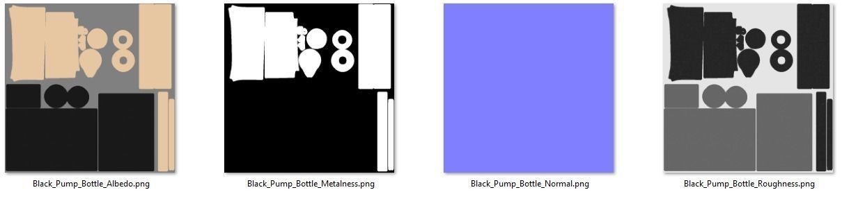 Black Pump Bottle 05 3D model_13