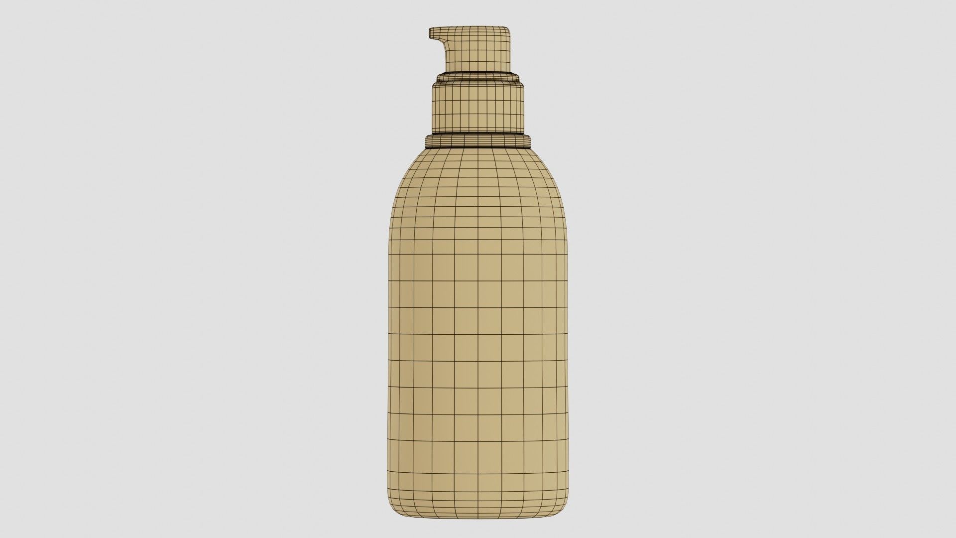 Black Pump Bottle 05 3D model_7
