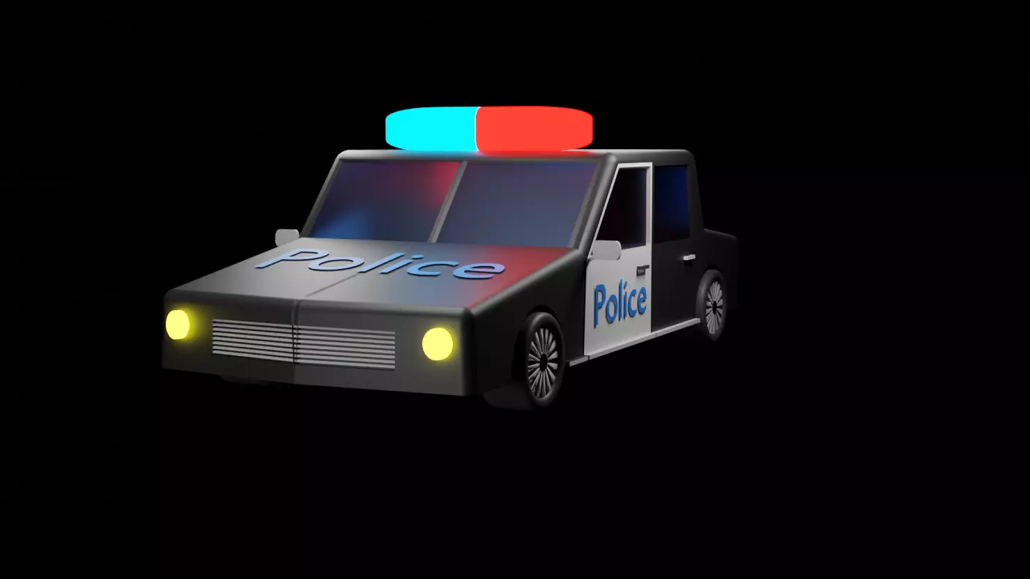 Low poly Police jeep car useing for your game and animation Free low-poly 3D model