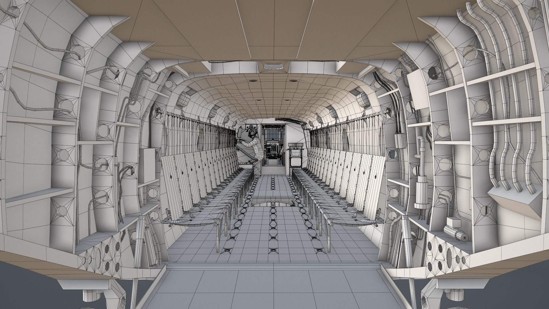  CH-47F Chinook Australian Army Complex Animation Low-poly 3D model_37