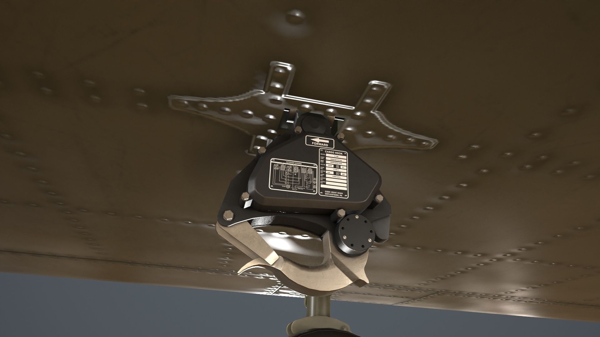  CH-47F Chinook Australian Army Complex Animation Low-poly 3D model_14