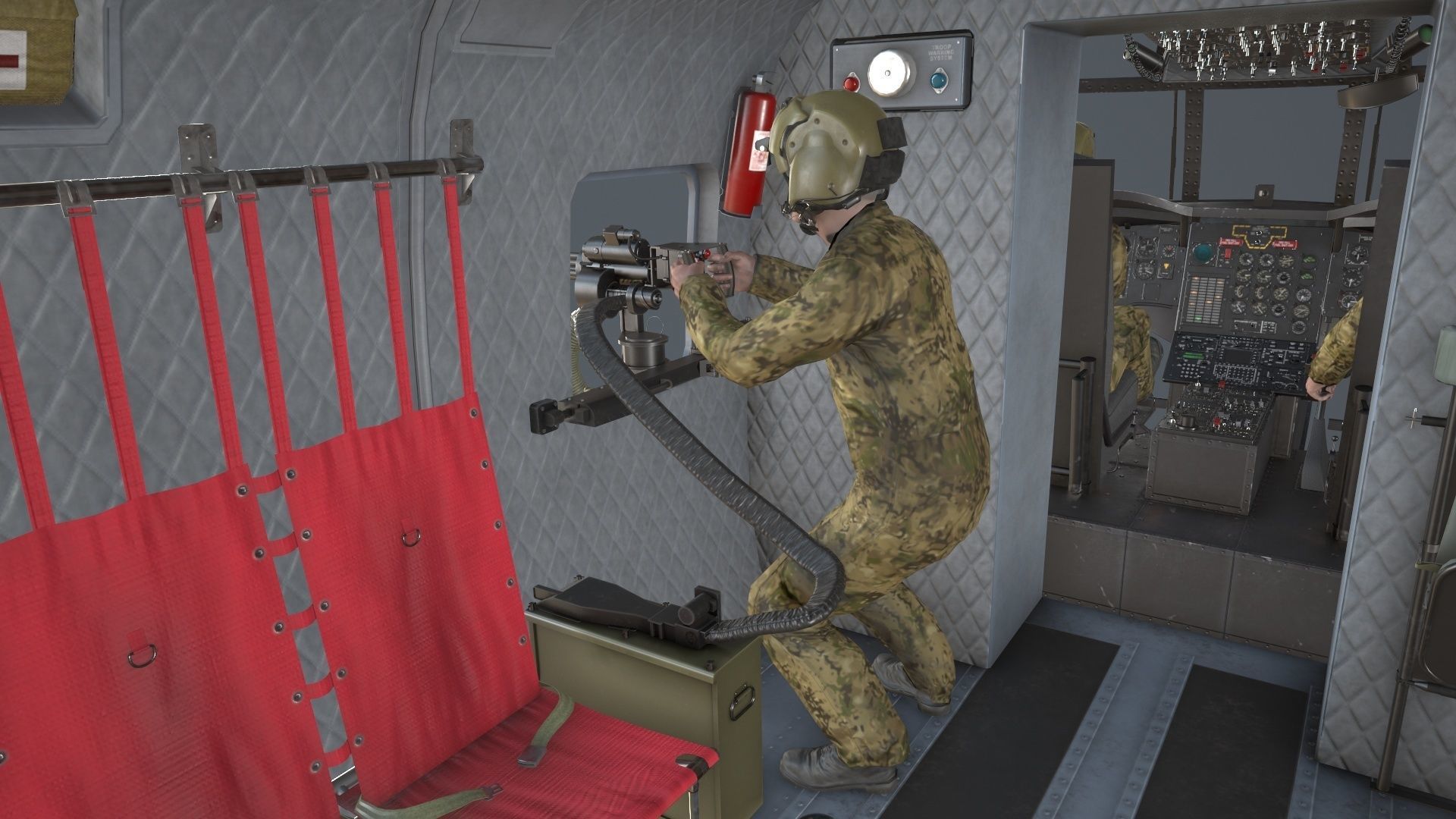  CH-47F Chinook Australian Army Complex Animation Low-poly 3D model_27