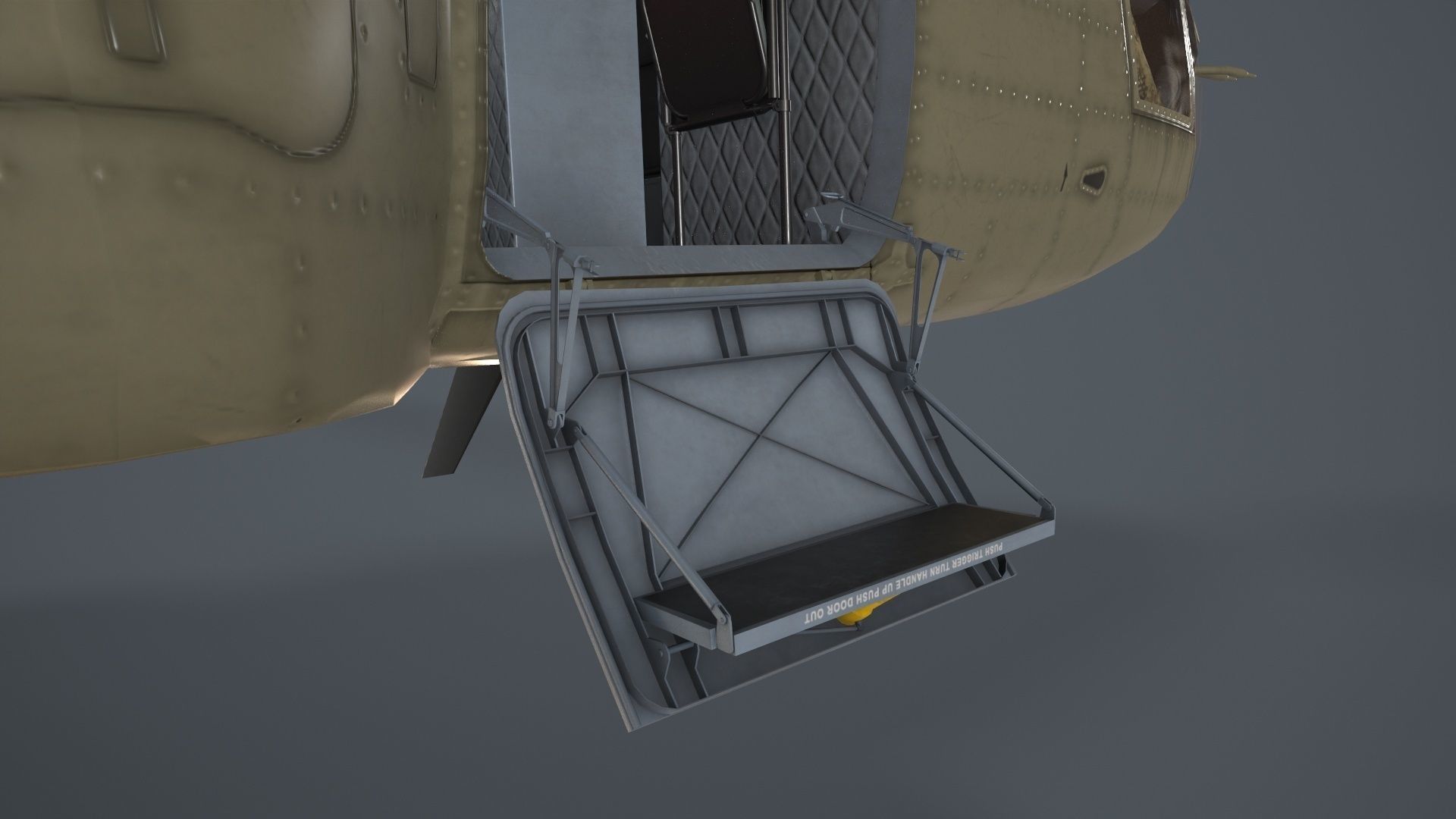  CH-47F Chinook Australian Army Complex Animation Low-poly 3D model_17