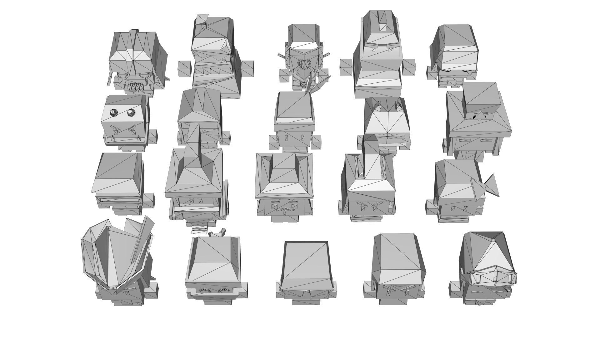 Casual Game Kit - Archer Pack Low-poly 3D model_4