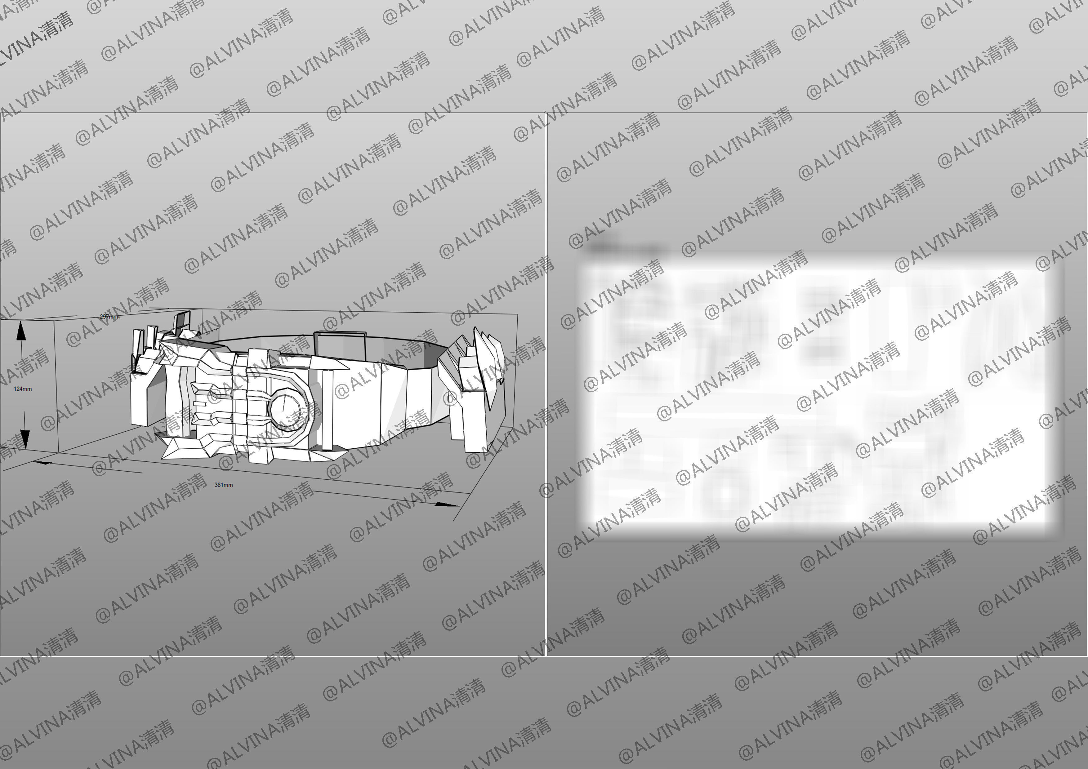 Kamen Rider Ixa Save and Burst Mode Armor - DIY Cosplay Pepakura Low-poly 3D model_22