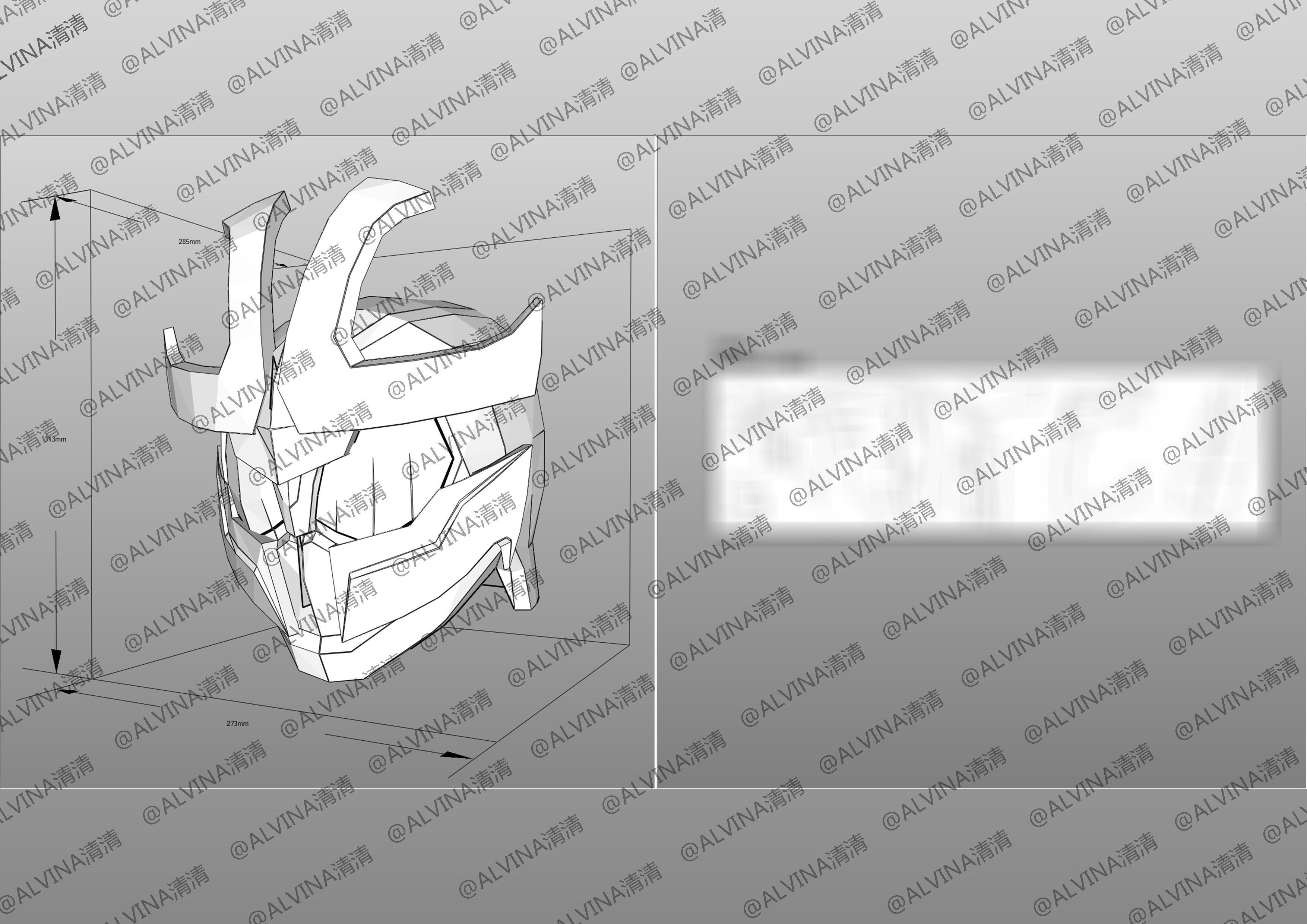 Kamen Rider Ixa Save and Burst Mode Armor - DIY Cosplay Pepakura Low-poly 3D model_16