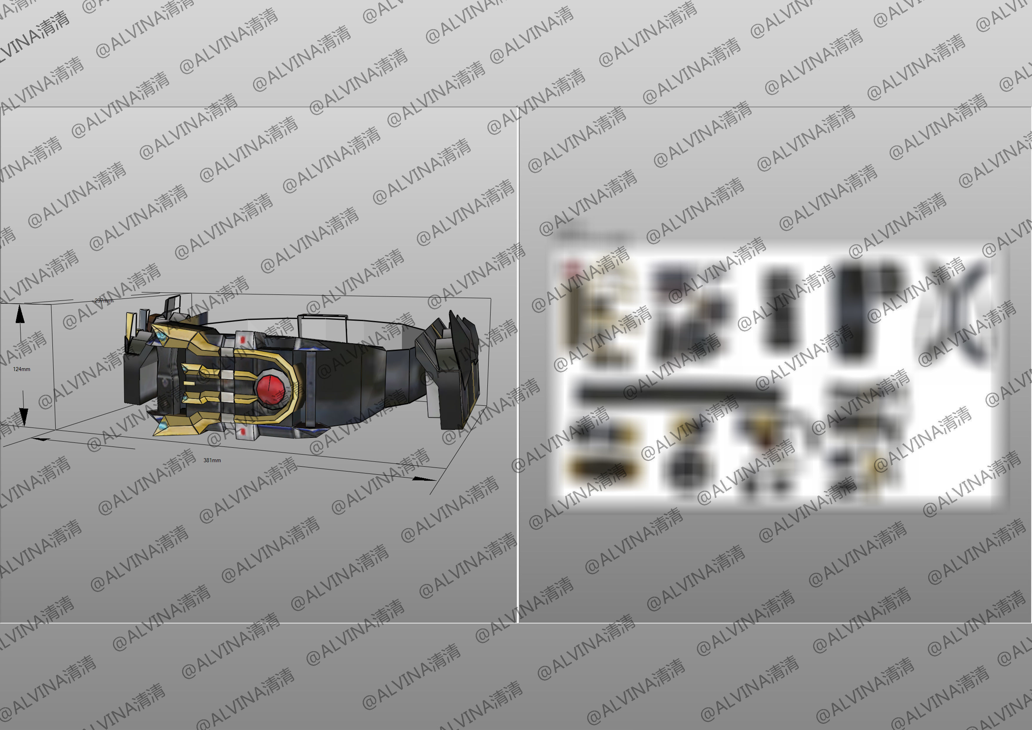 Kamen Rider Ixa Save and Burst Mode Armor - DIY Cosplay Pepakura Low-poly 3D model_21