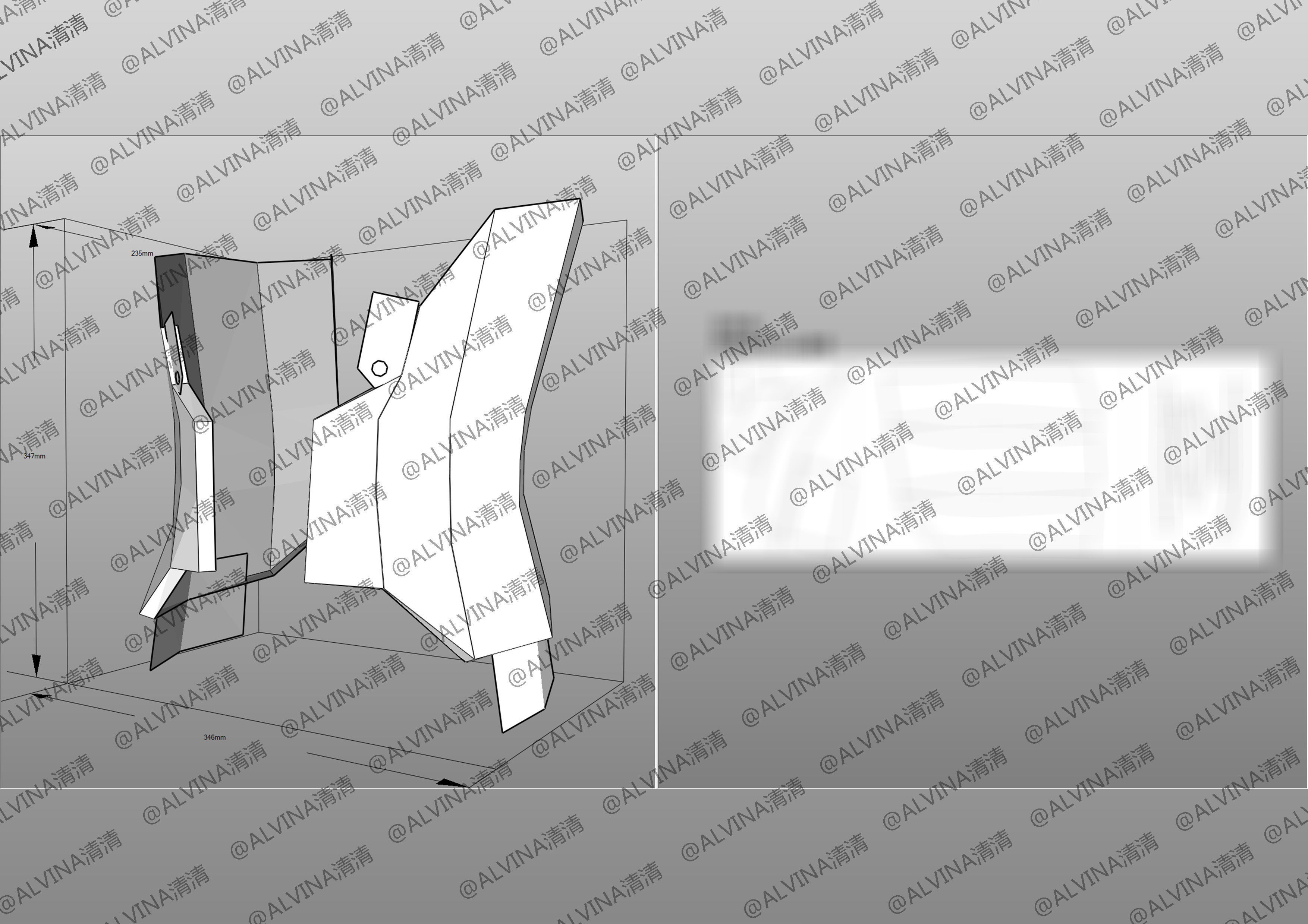 Kamen Rider Ixa Save and Burst Mode Armor - DIY Cosplay Pepakura Low-poly 3D model_20