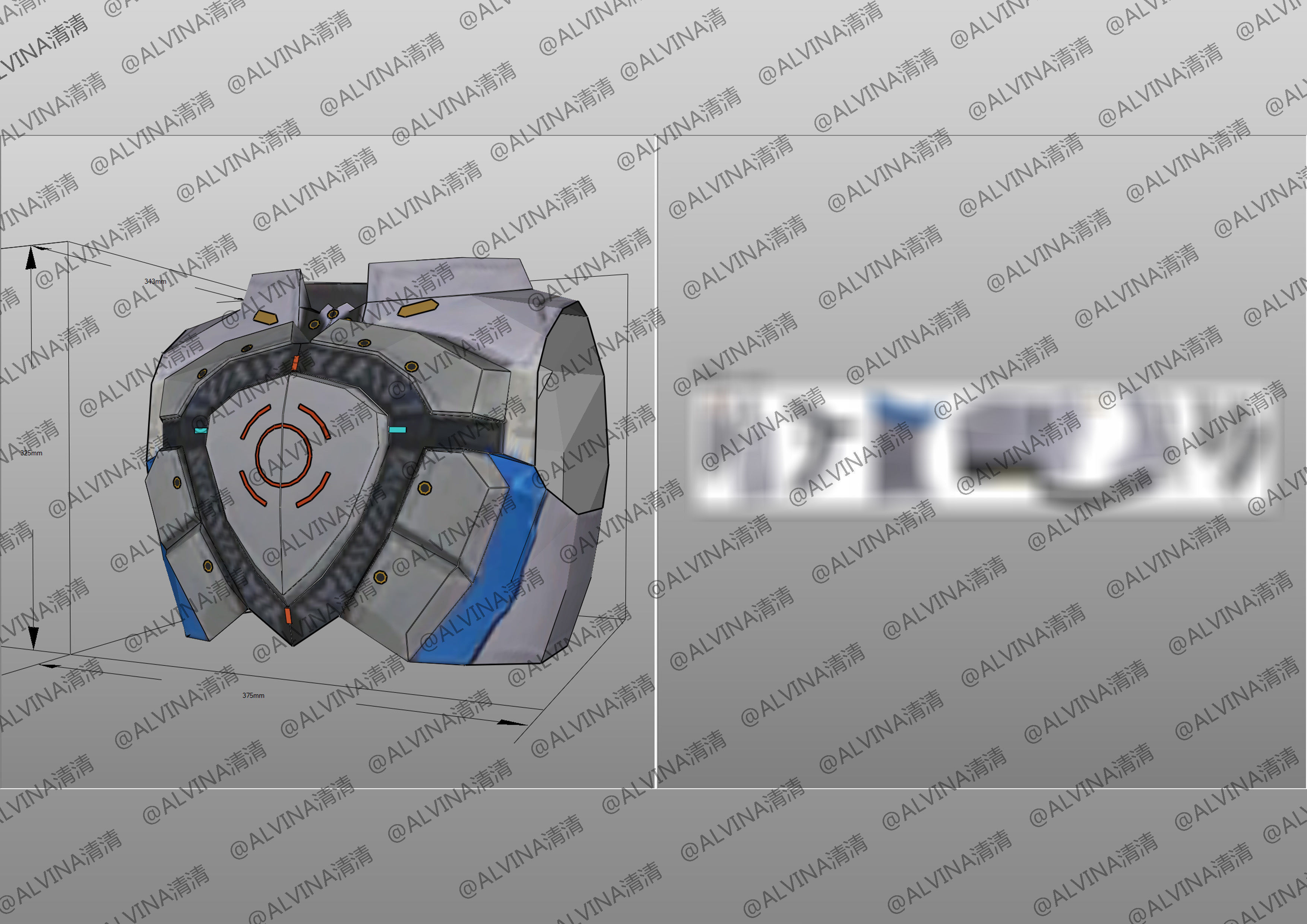 Kamen Rider Ixa Save and Burst Mode Armor - DIY Cosplay Pepakura Low-poly 3D model_17