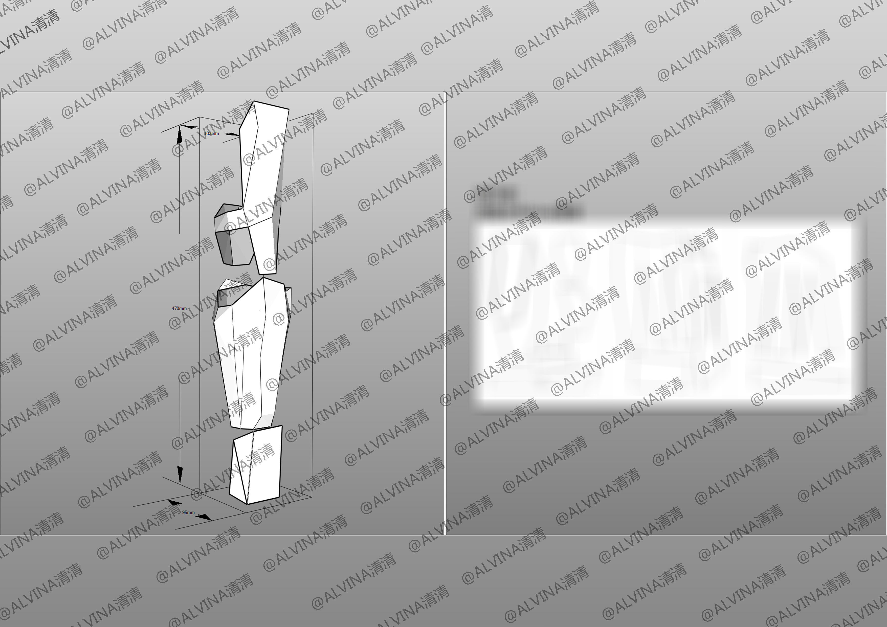 Kamen Rider Ixa Save and Burst Mode Armor - DIY Cosplay Pepakura Low-poly 3D model_26