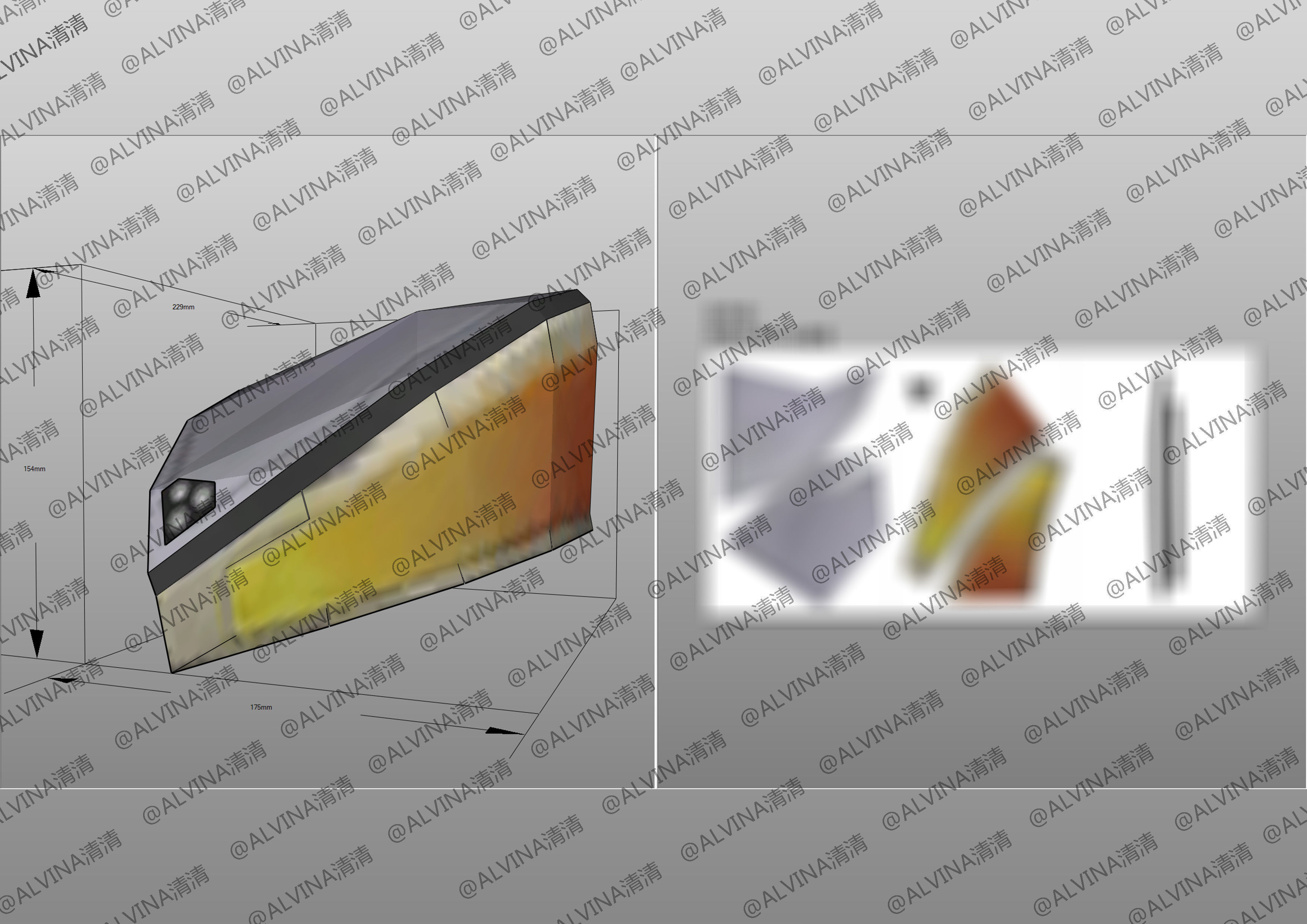 Kamen Rider Ixa Save and Burst Mode Armor - DIY Cosplay Pepakura Low-poly 3D model_23