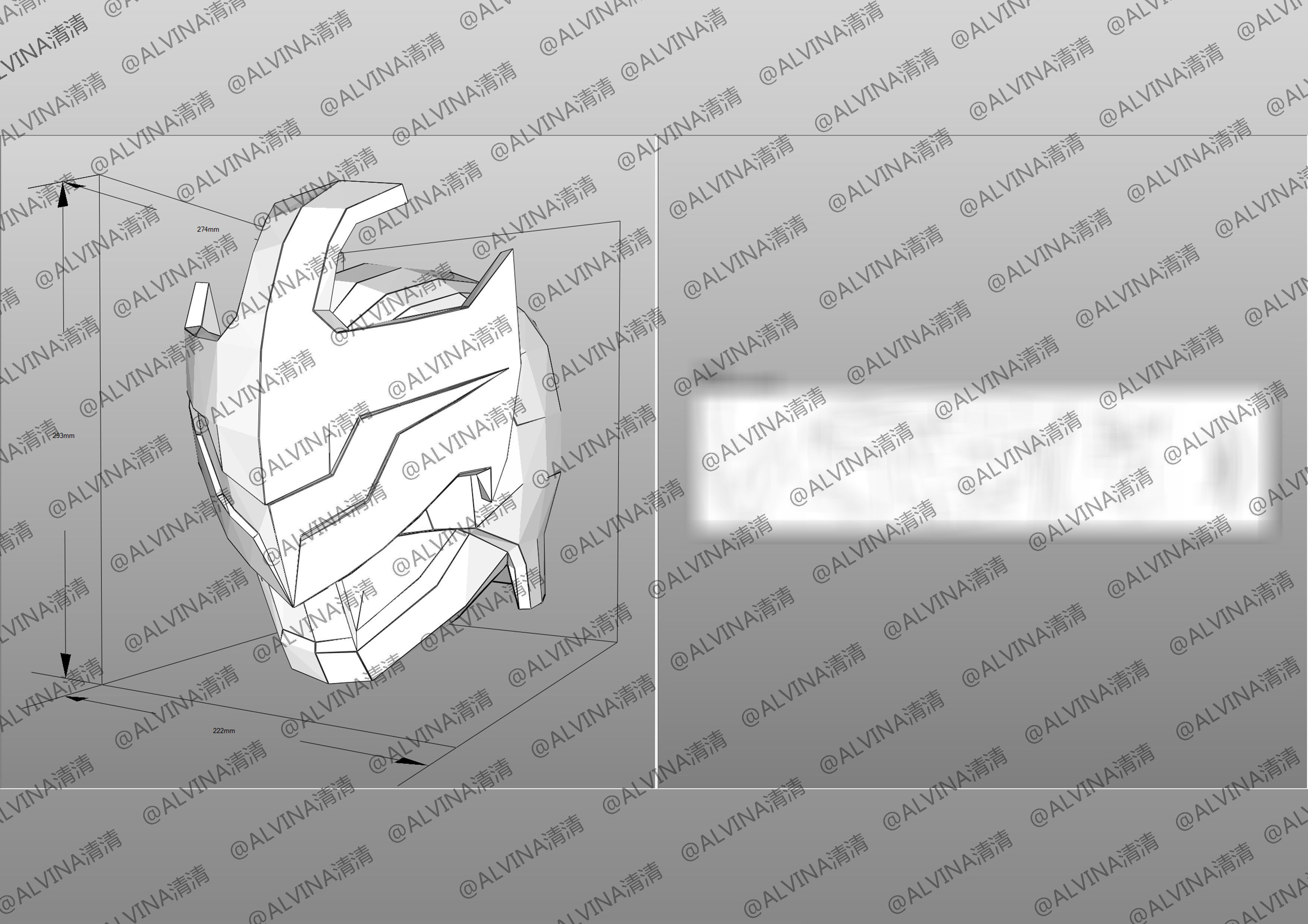 Kamen Rider Ixa Save and Burst Mode Armor - DIY Cosplay Pepakura Low-poly 3D model_14