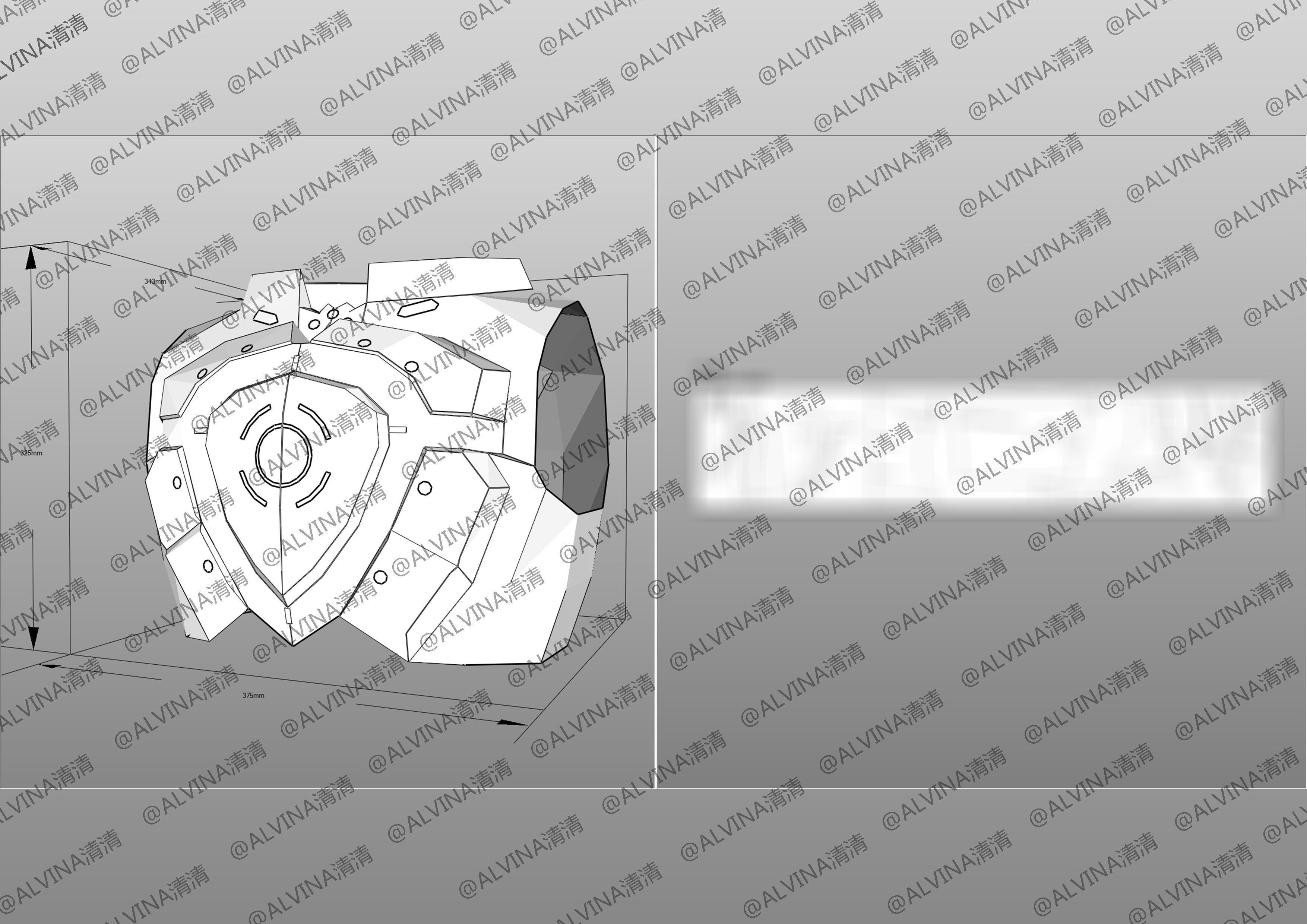 Kamen Rider Ixa Save and Burst Mode Armor - DIY Cosplay Pepakura Low-poly 3D model_18