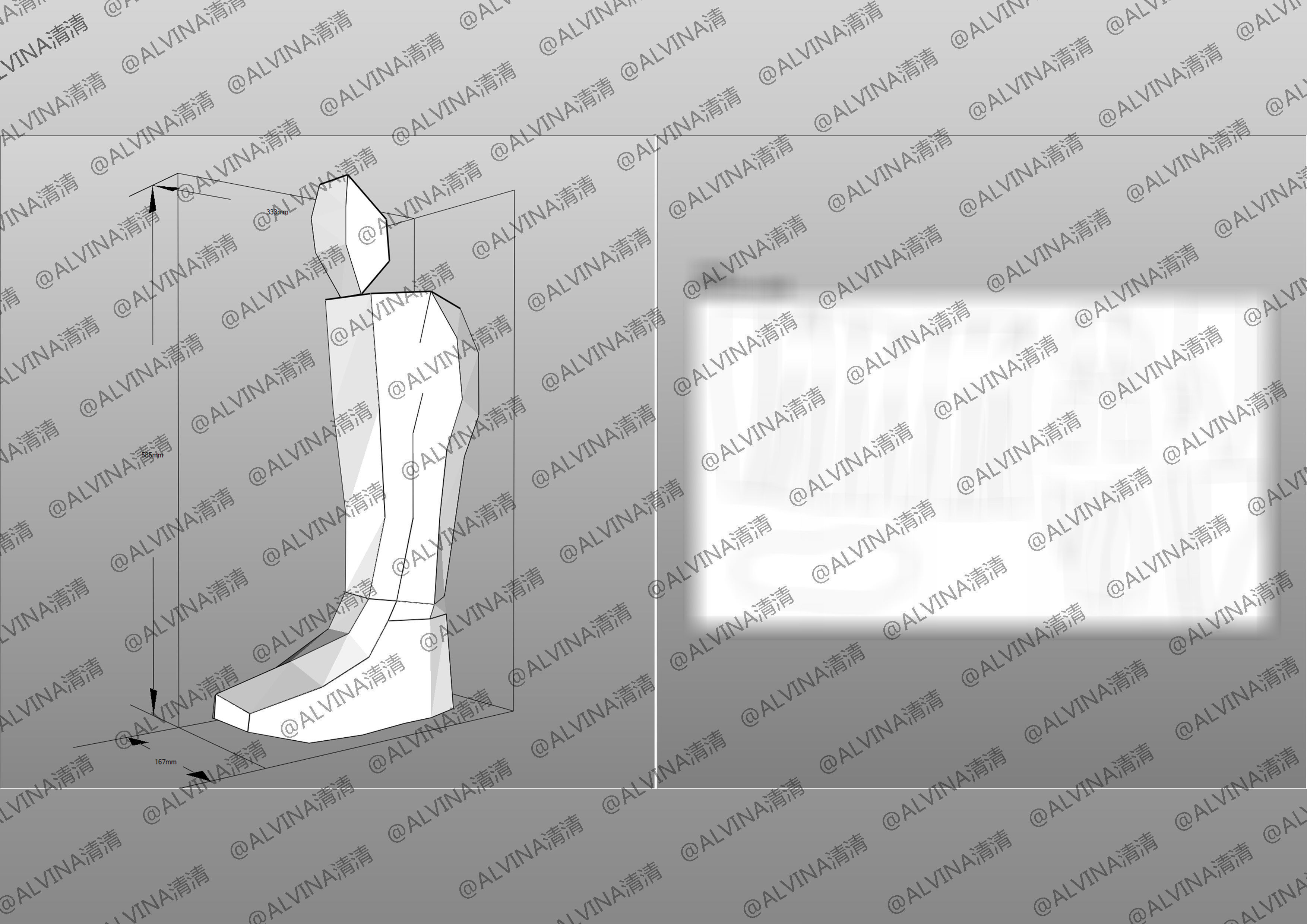 Kamen Rider Ixa Save and Burst Mode Armor - DIY Cosplay Pepakura Low-poly 3D model_30