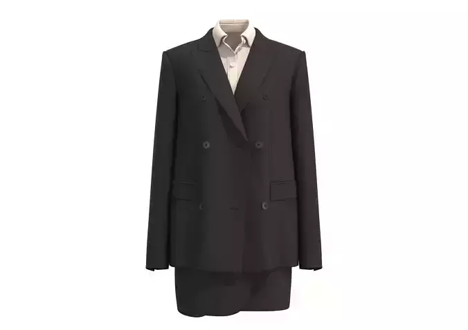 Black business suit set