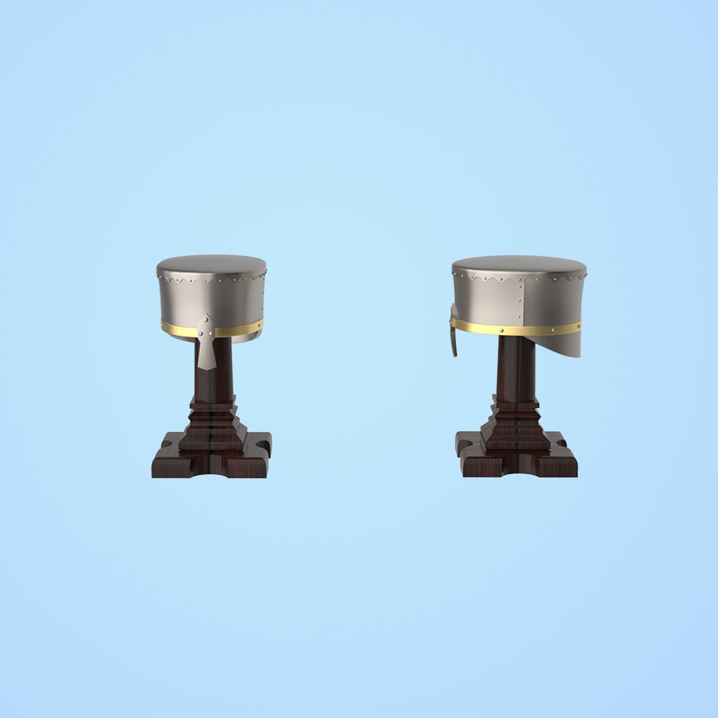 the Knights Hospitaller Bust and Helmet with a figure 3D print model_4