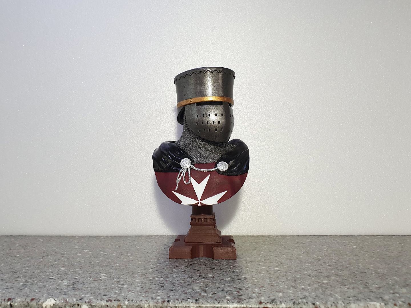the Knights Hospitaller Bust and Helmet with a figure 3D print model_8