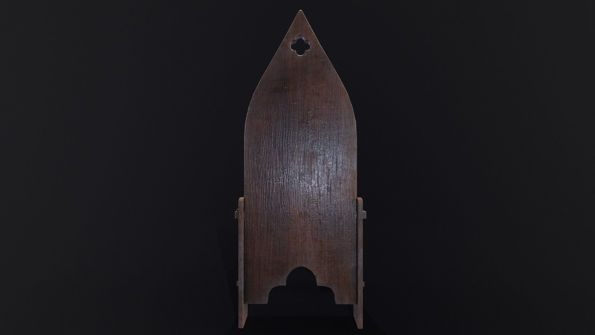 Gothic Medieval Chair   Low-poly 3D model_12