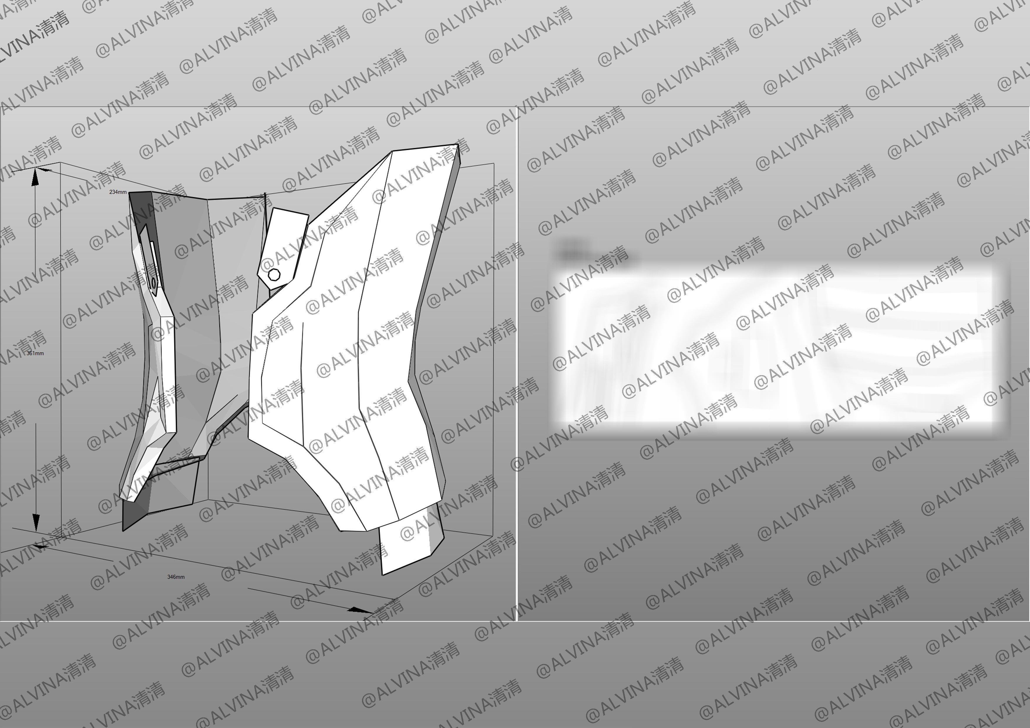 Kamen Rider Ixa Burst Mode Armor - DIY Cosplay Pepakura Foam Low-poly 3D model_15