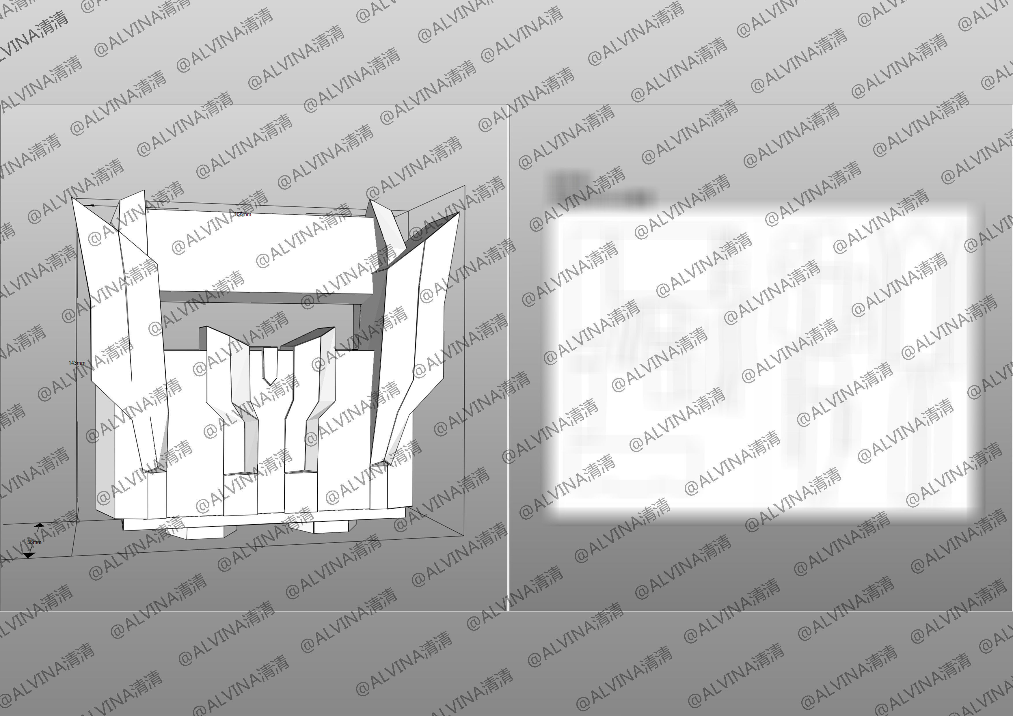 Kamen Rider Ixa Burst Mode Armor - DIY Cosplay Pepakura Foam Low-poly 3D model_27