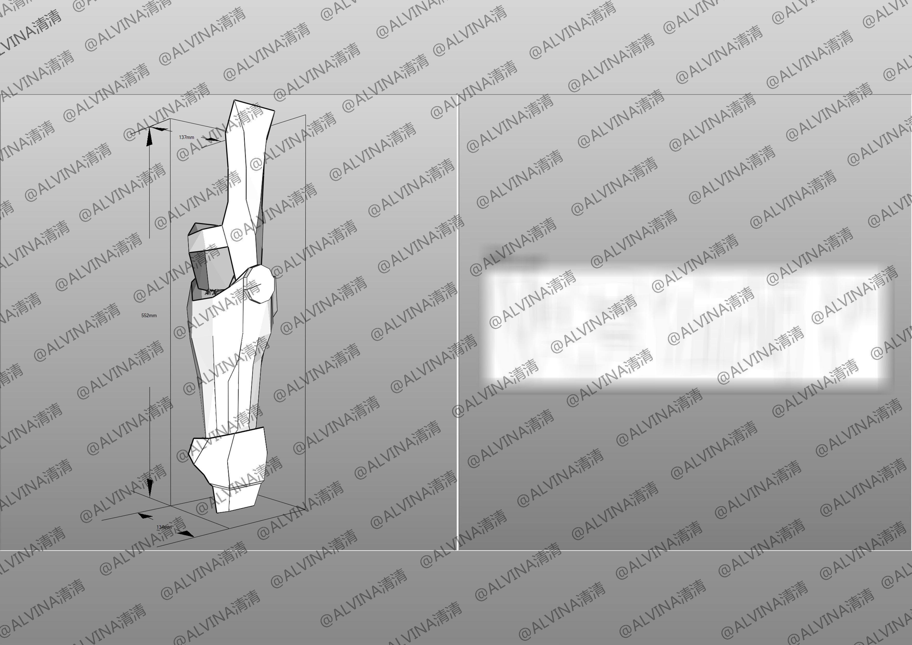 Kamen Rider Ixa Burst Mode Armor - DIY Cosplay Pepakura Foam Low-poly 3D model_21