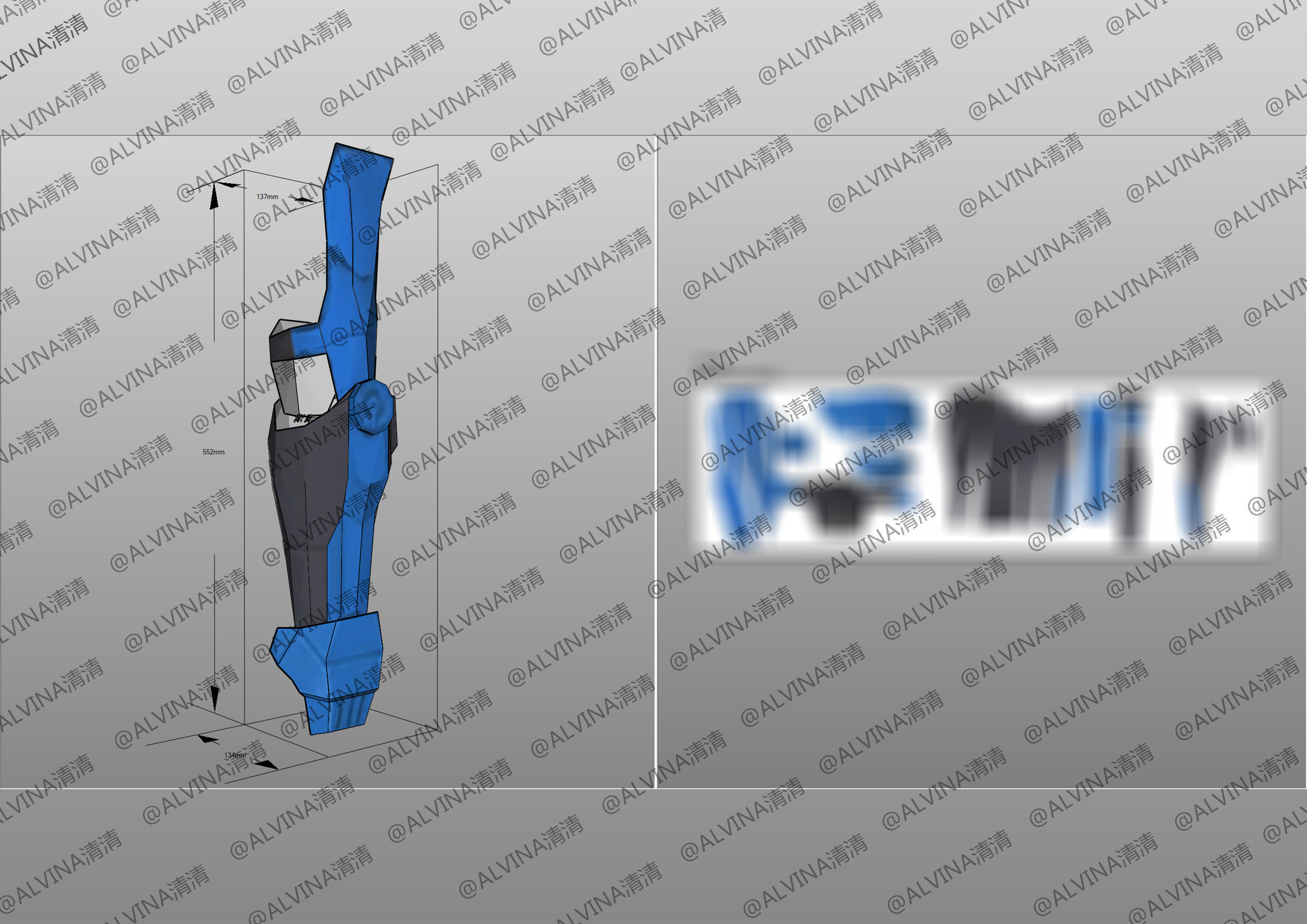 Kamen Rider Ixa Burst Mode Armor - DIY Cosplay Pepakura Foam Low-poly 3D model_20