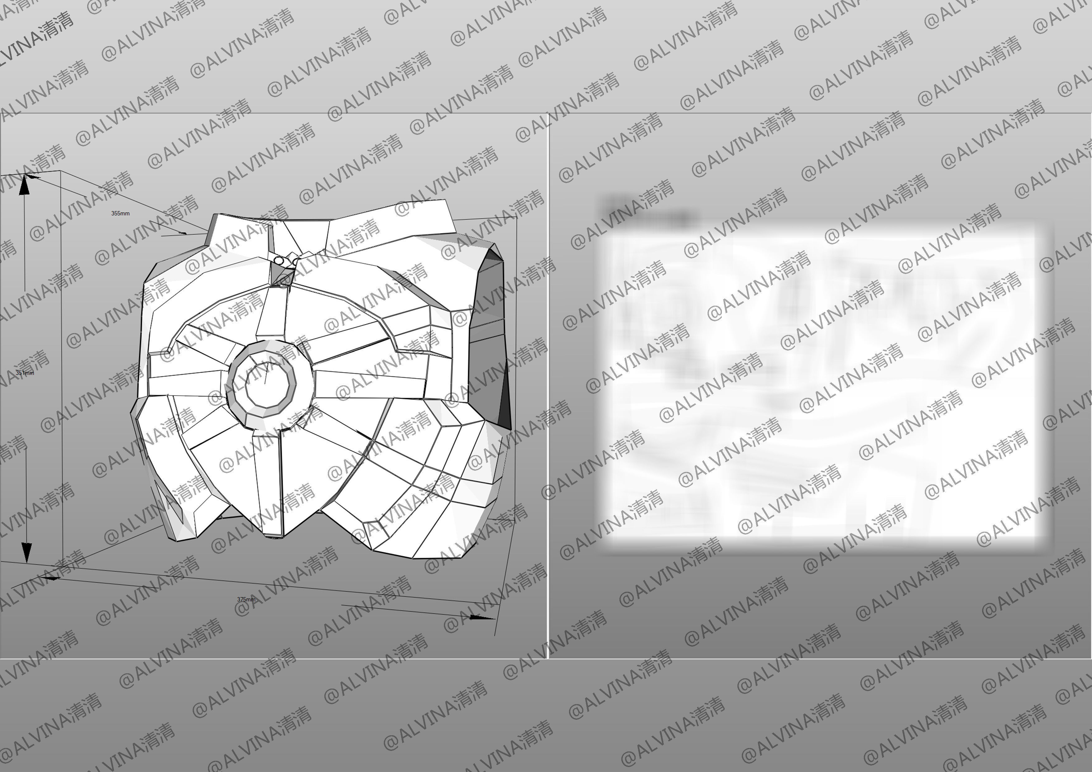 Kamen Rider Ixa Burst Mode Armor - DIY Cosplay Pepakura Foam Low-poly 3D model_13