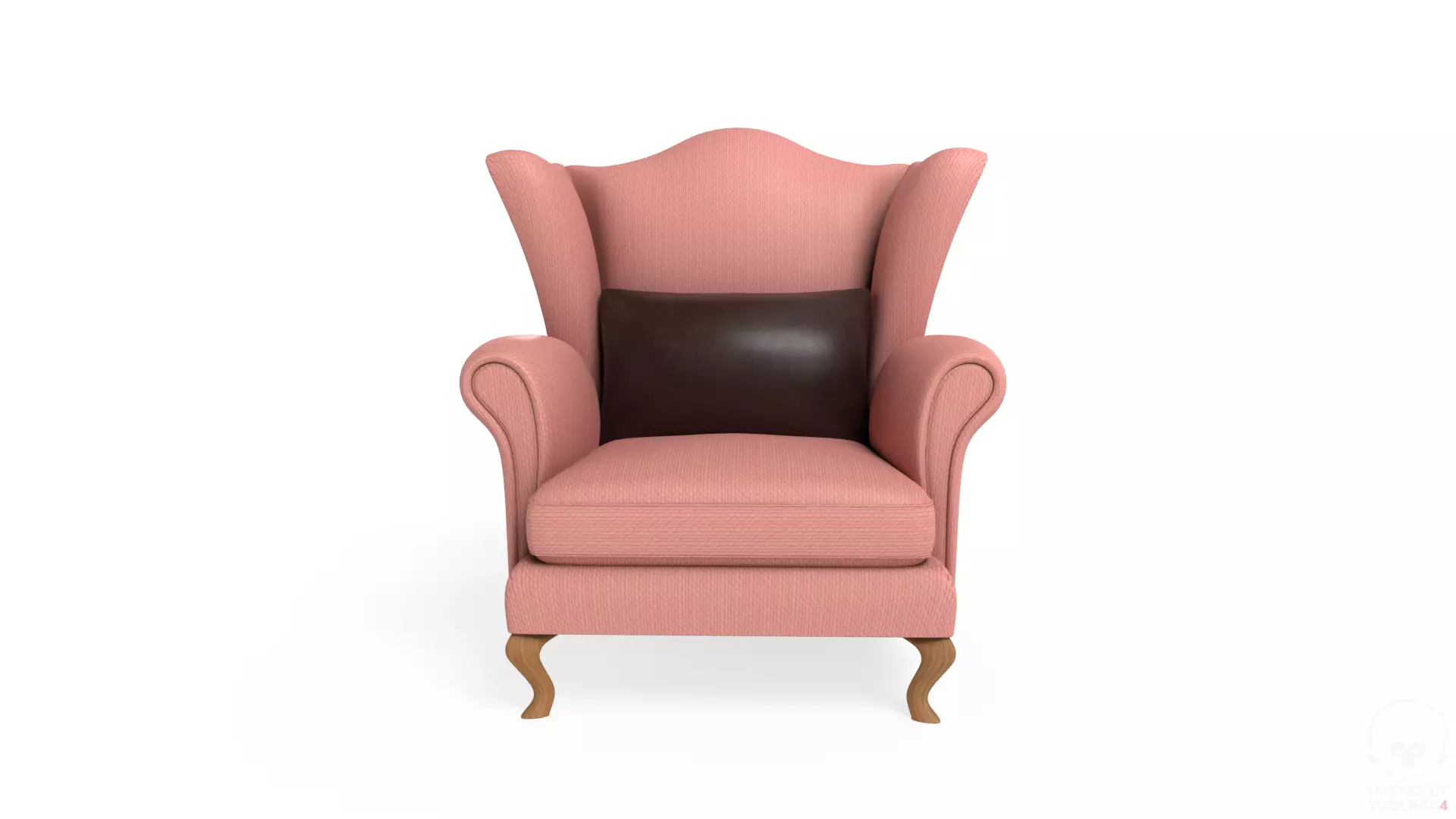 Wingback Chairs 002 Low-poly 3D model_0