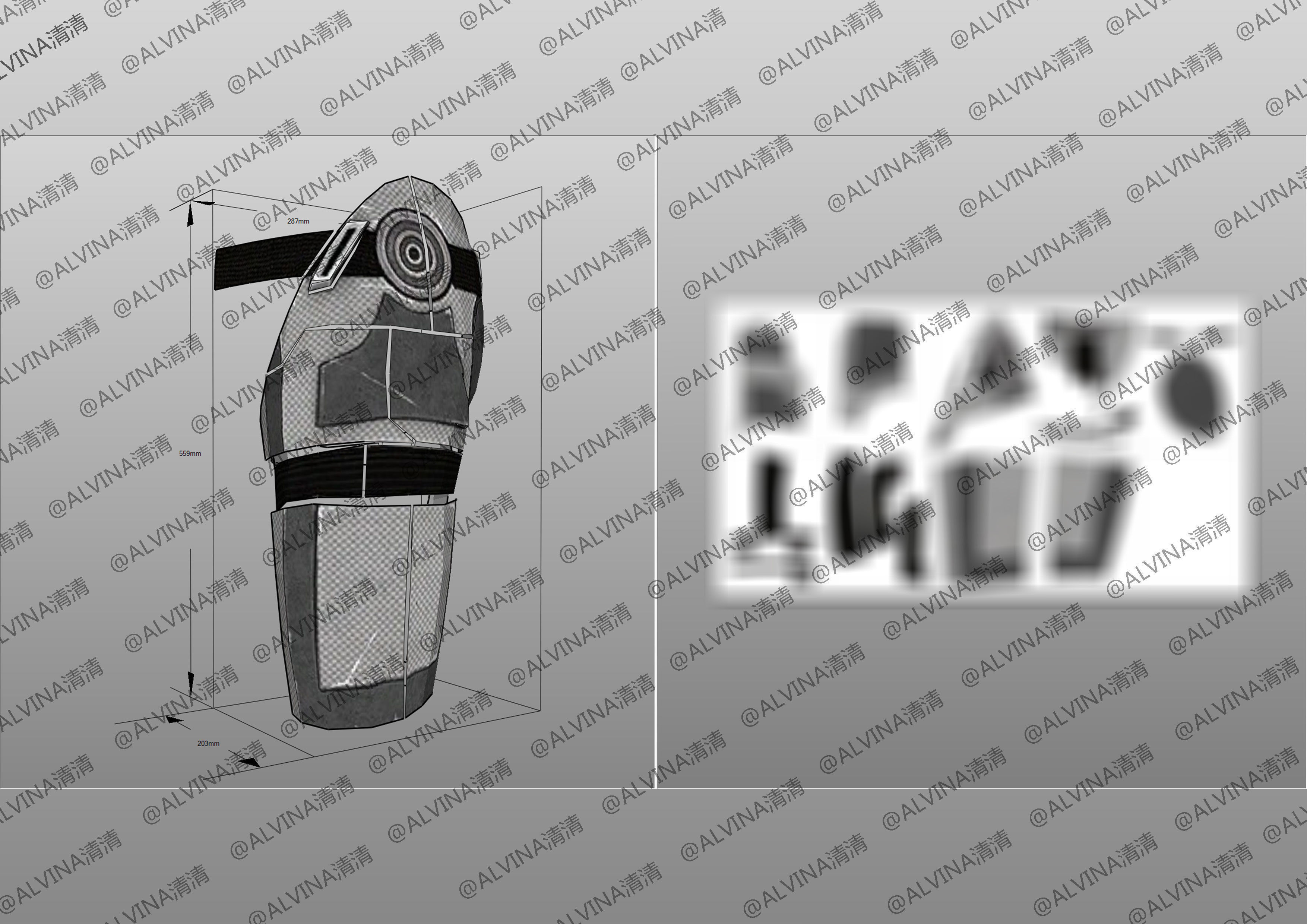 Mass Effect 2 Shepard N7 Armor - DIY Cosplay Pepakura Foam Low-poly 3D model_21