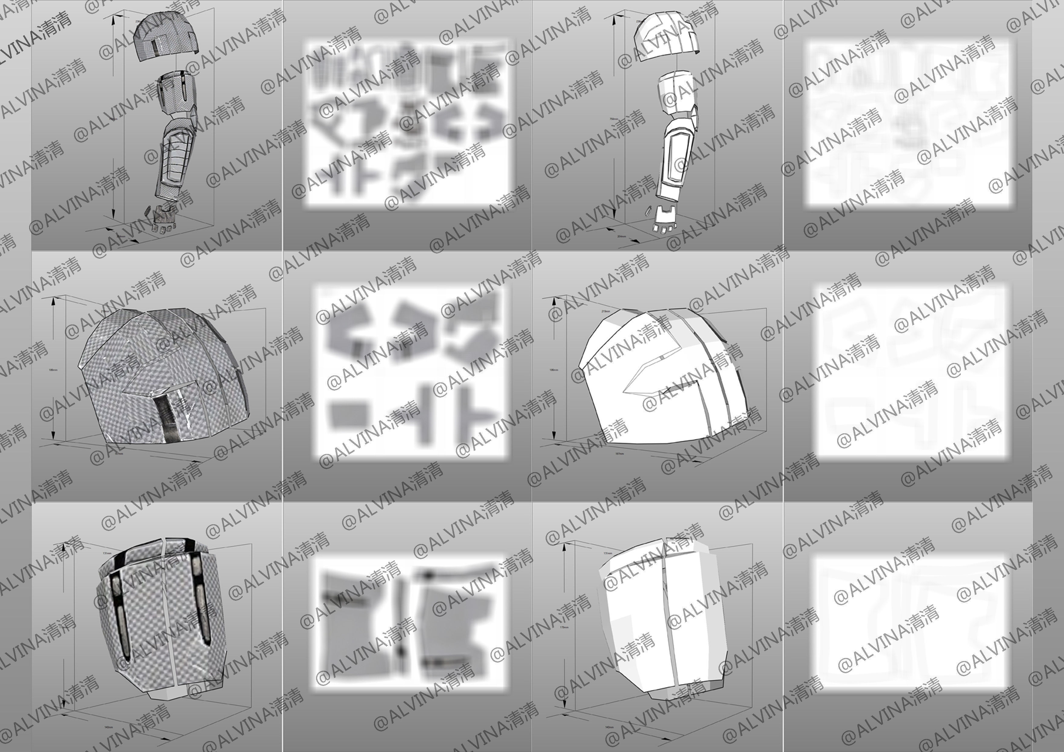 Mass Effect 2 Shepard N7 Armor - DIY Cosplay Pepakura Foam Low-poly 3D model_5