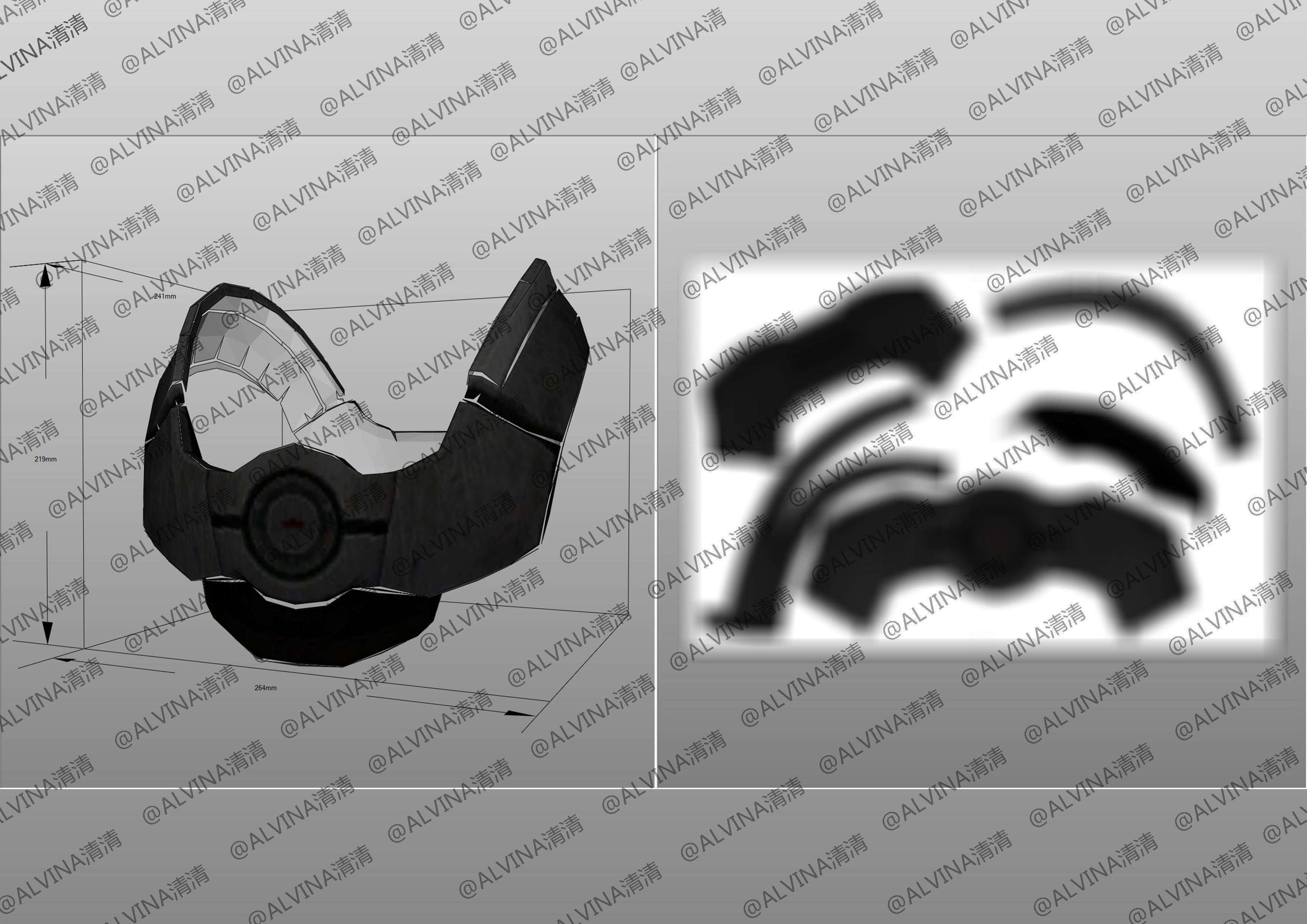 3D model Mass Effect 3 N7 Femshep Armor - DIY Cosplay Pepakura
