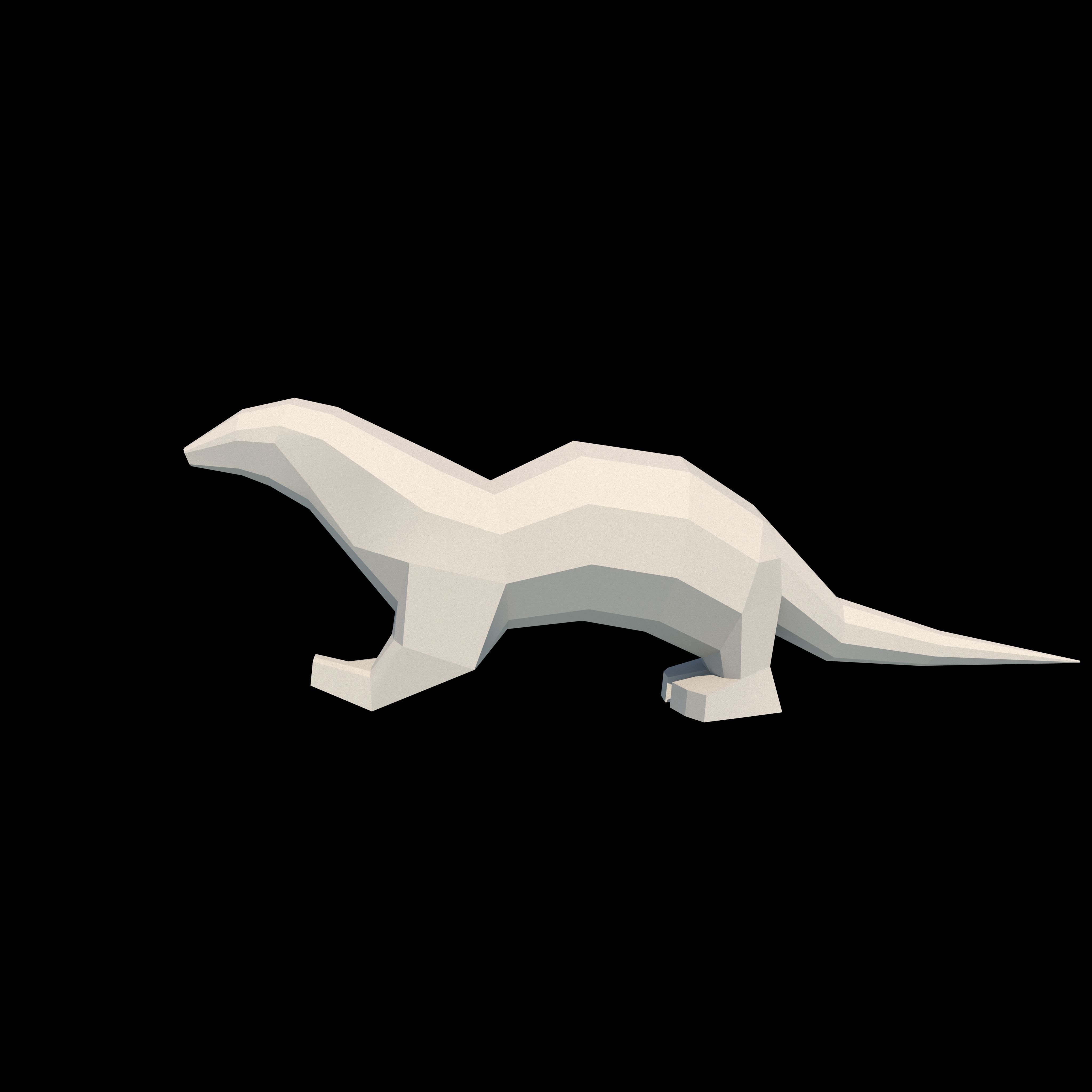 otter Low-poly 3D model_7