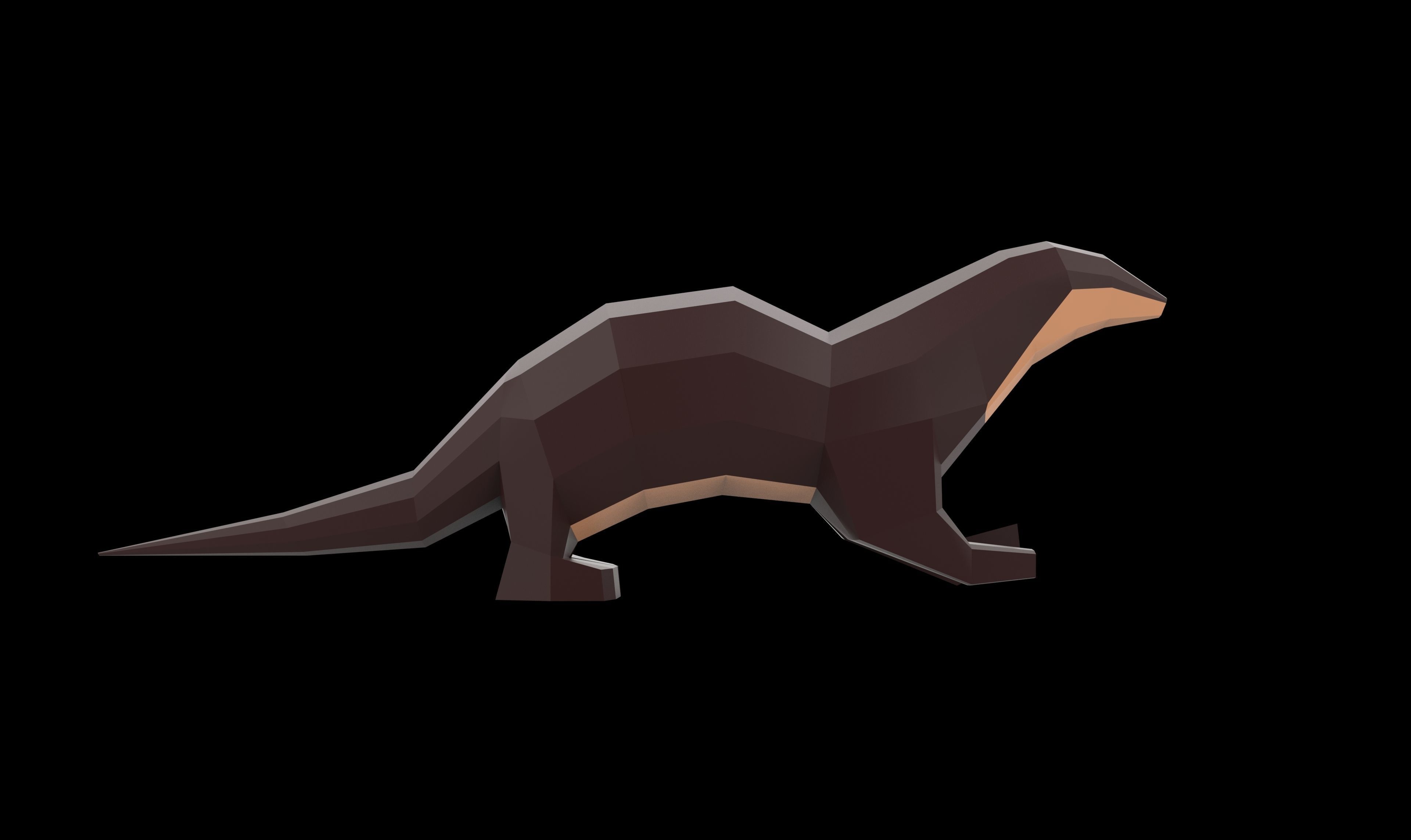 otter Low-poly 3D model_4