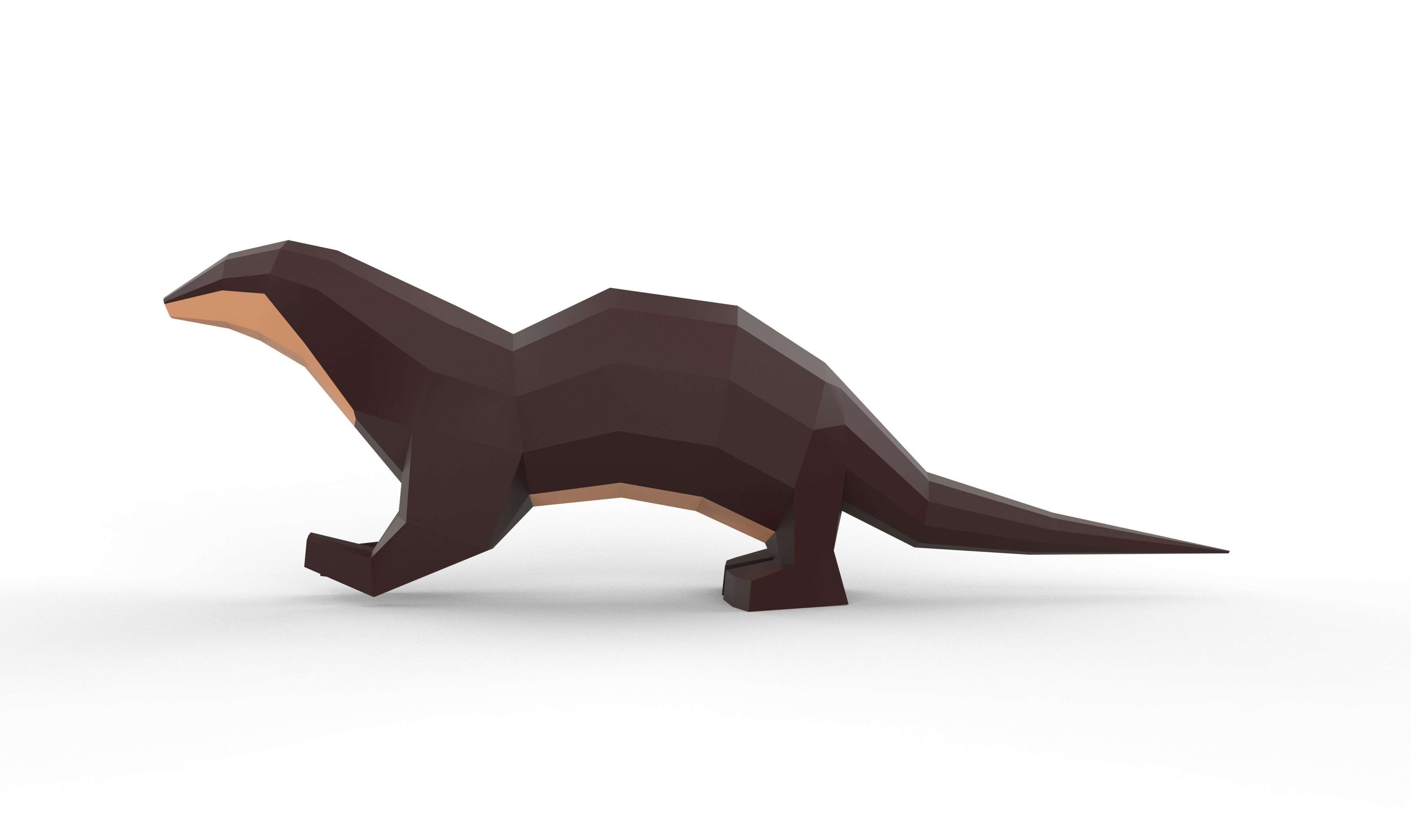otter Low-poly 3D model_2