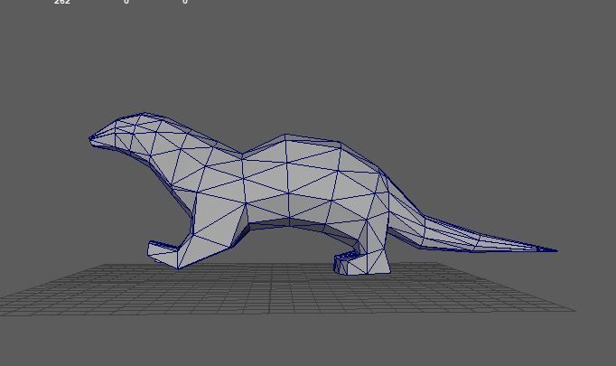 otter Low-poly 3D model_9