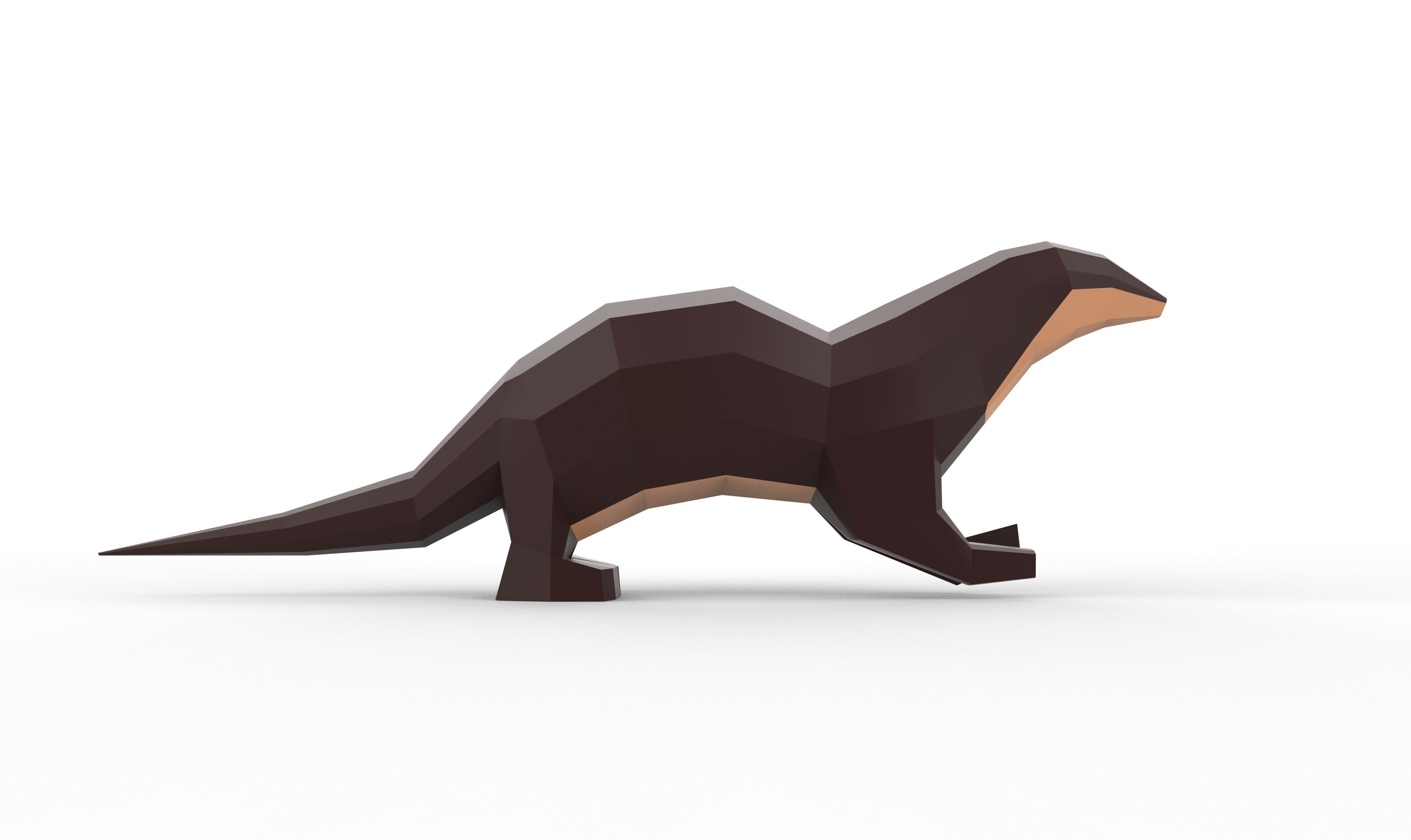 otter Low-poly 3D model_3
