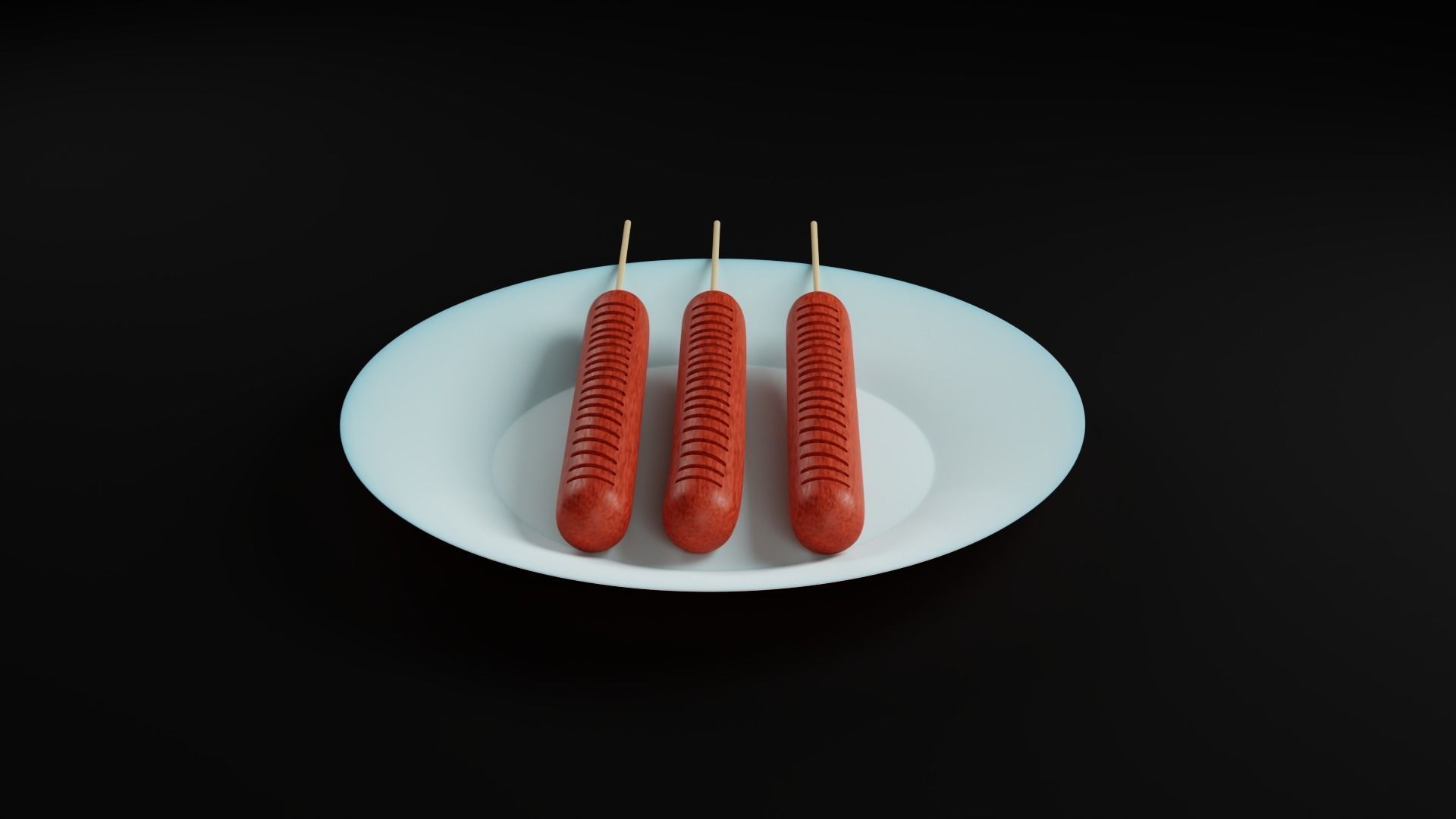Skewered Sausage 3D model_6