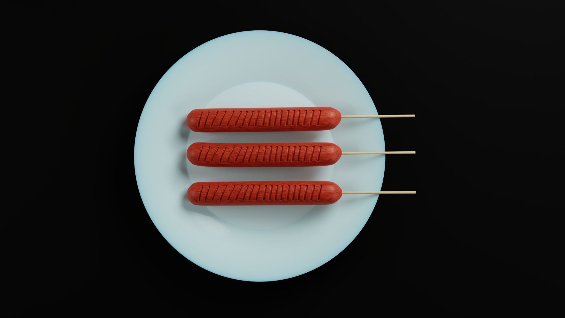 Skewered Sausage 3D model_11