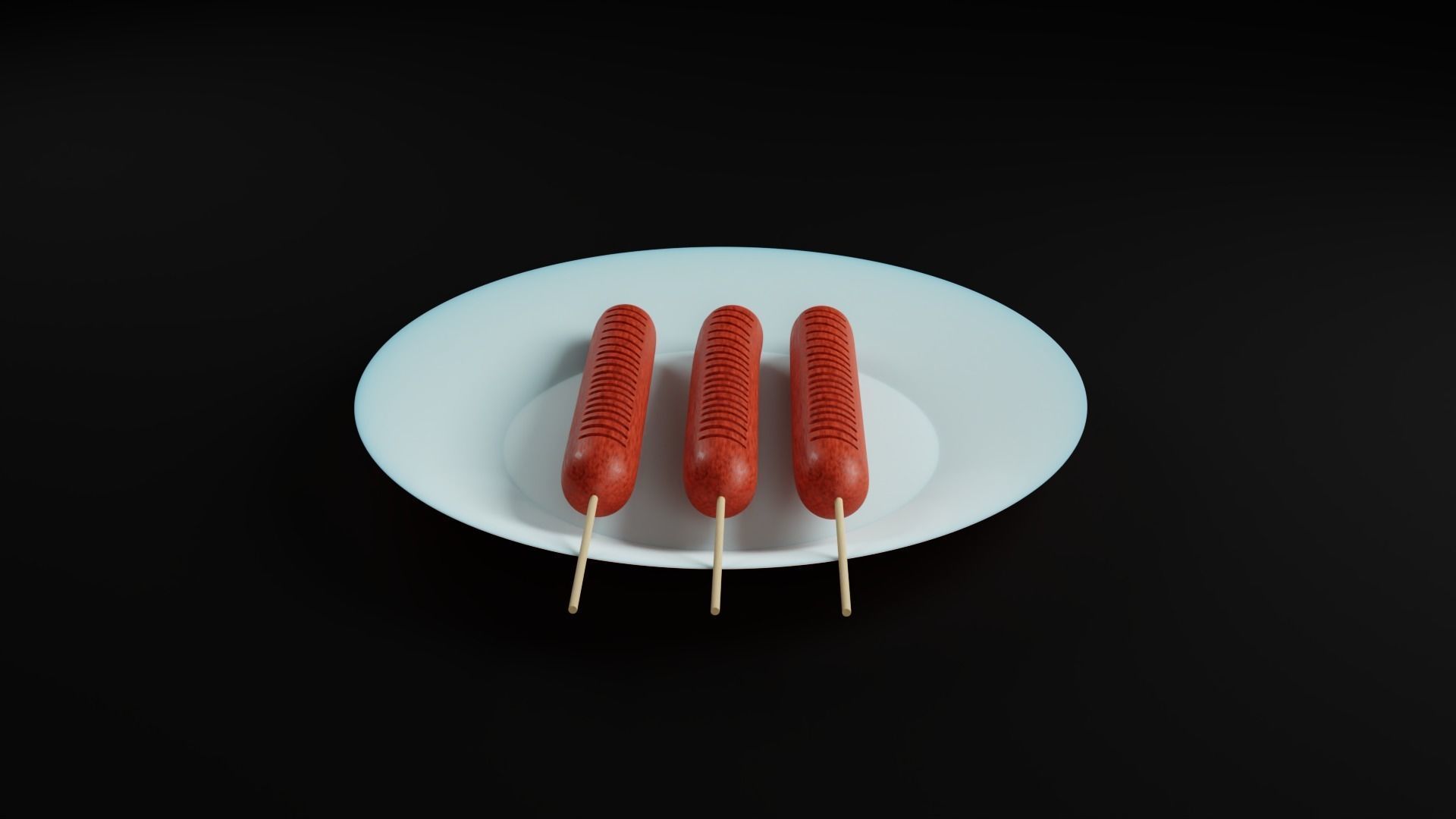 Skewered Sausage 3D model_10