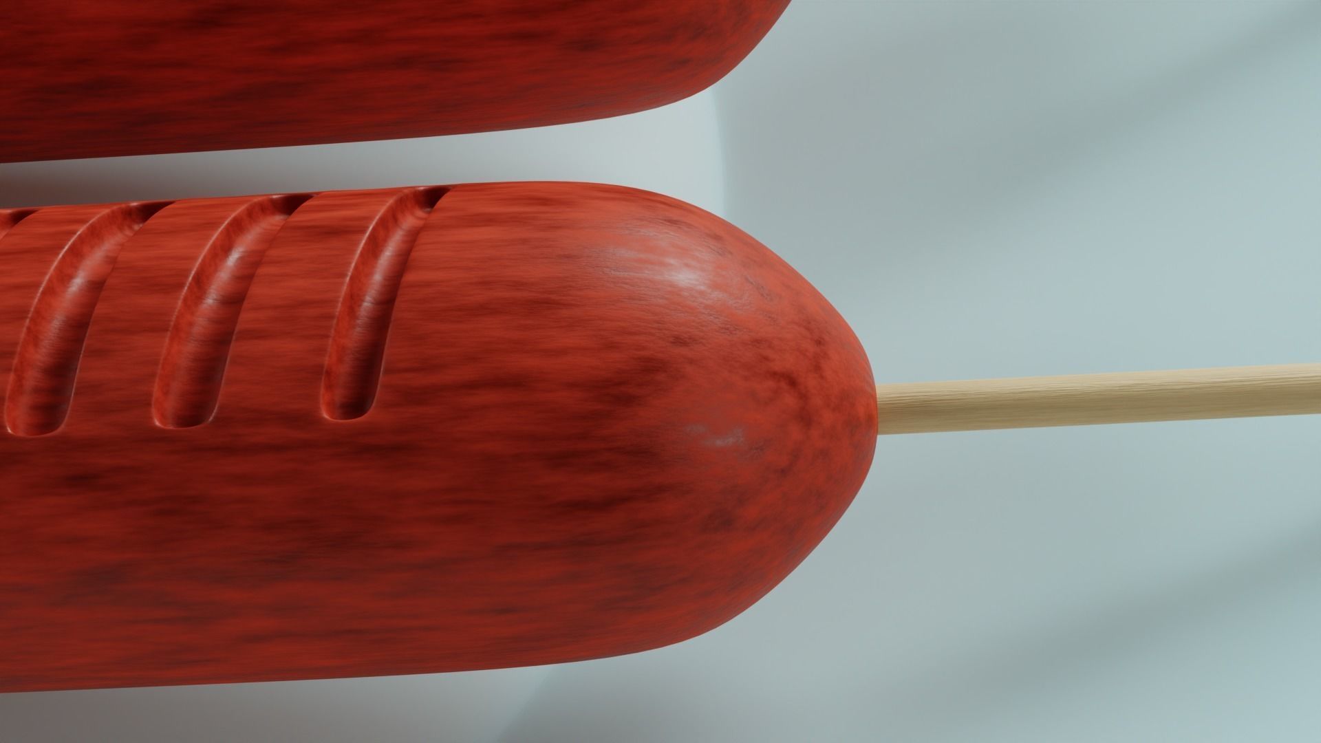 Skewered Sausage 3D model_2
