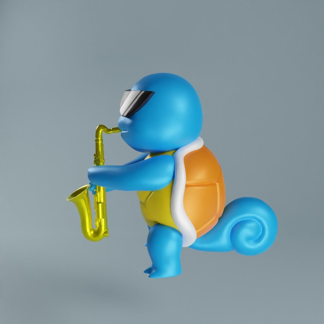 POKEMON SQUIRTLE SAXOPHONE 3D print model_3