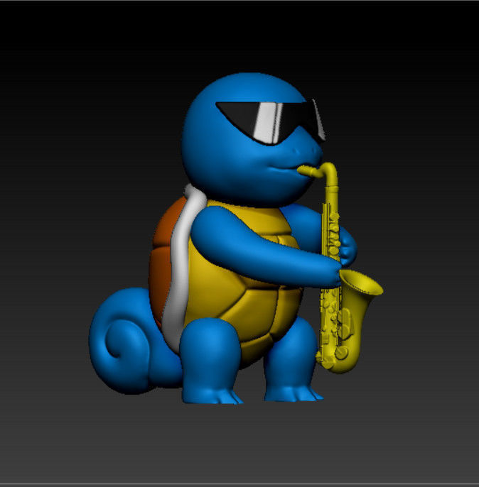 POKEMON SQUIRTLE SAXOPHONE 3D print model_5